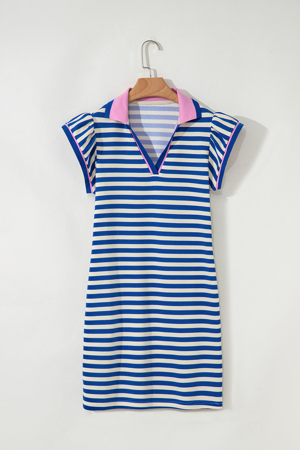 Short Sleeve Pop Of Color Dress