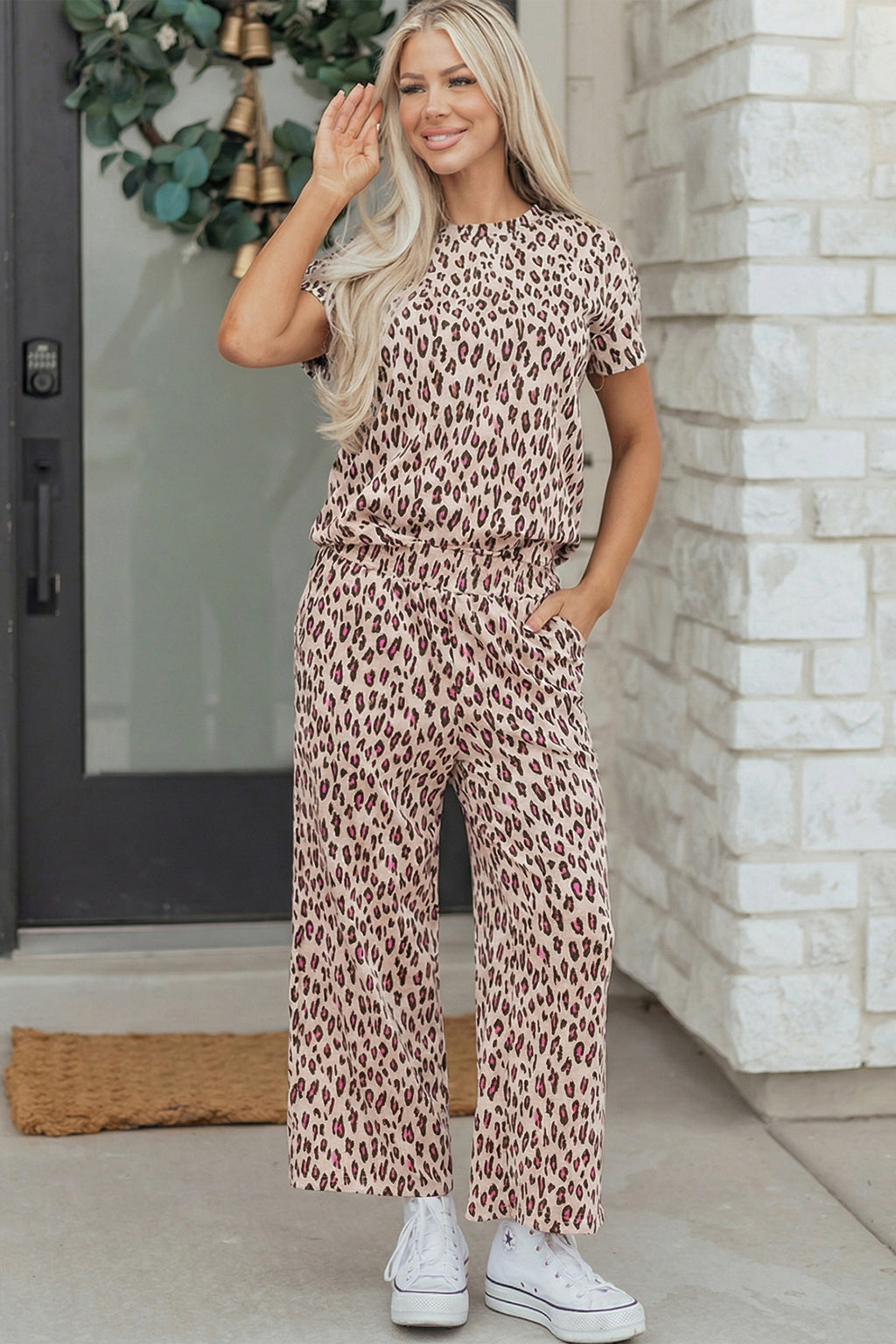 Leopard Tee and Pants Outfit