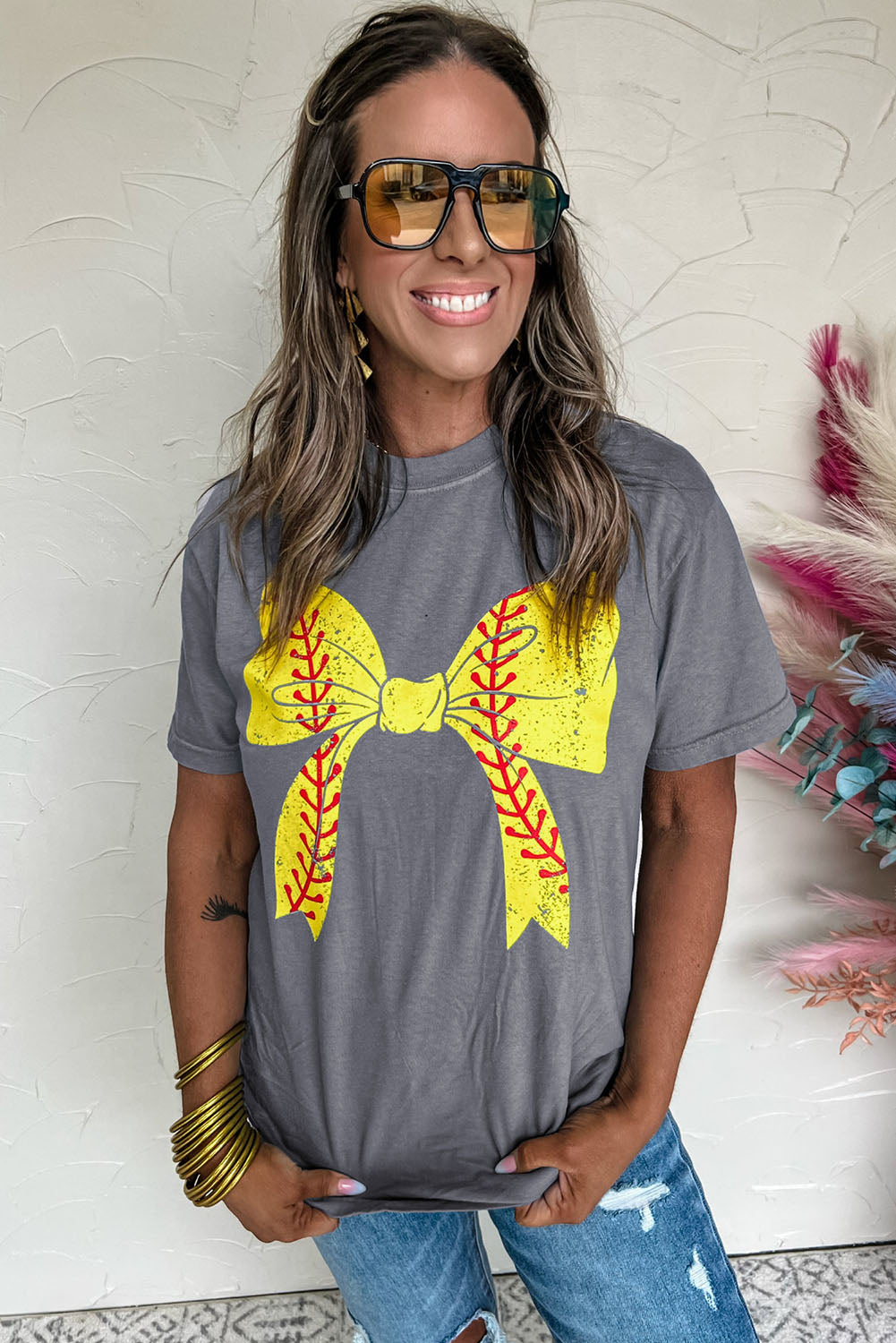 Baseball Bowknot Tee