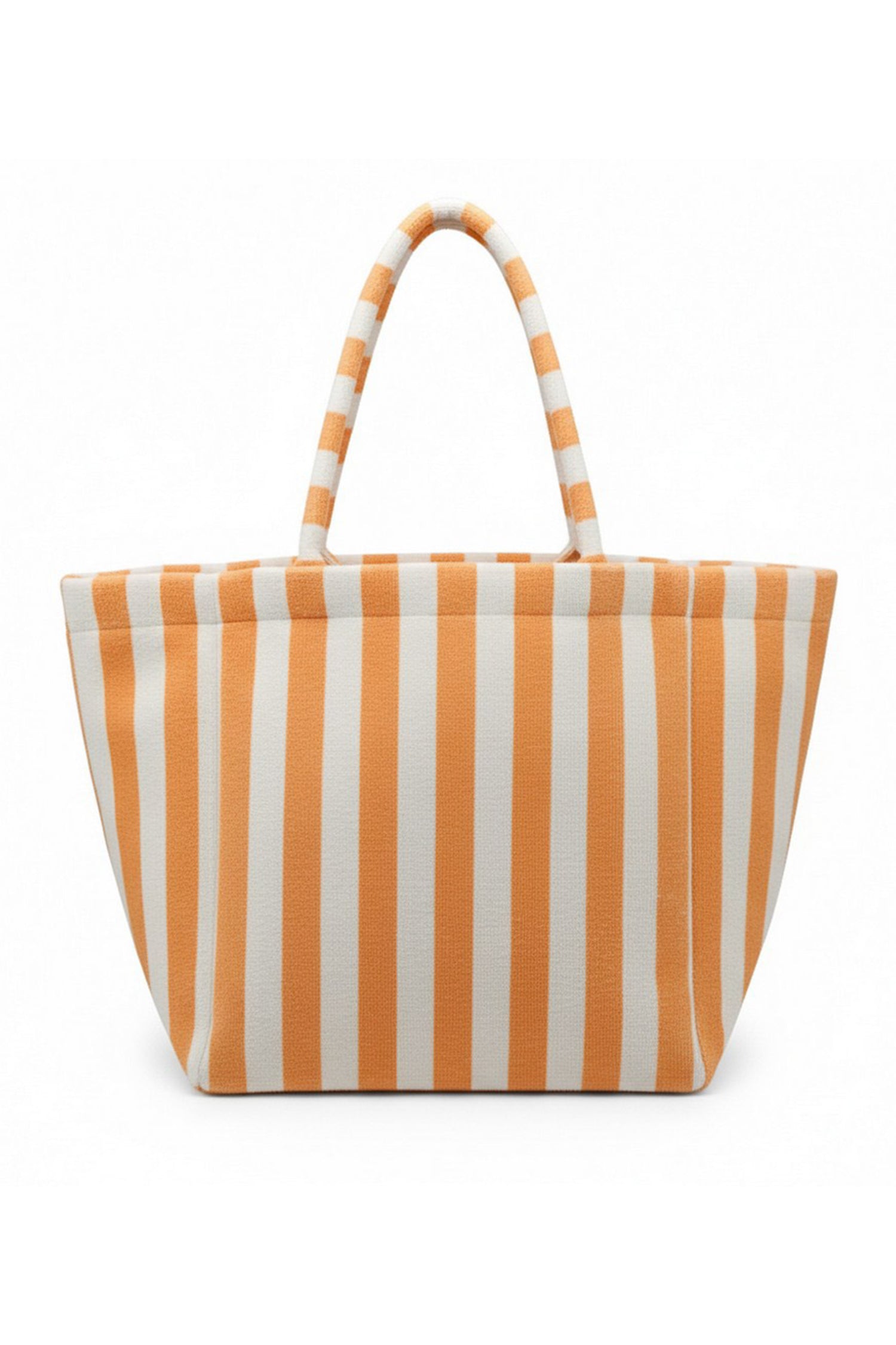 Orange Striped Terry Large Beach Bag