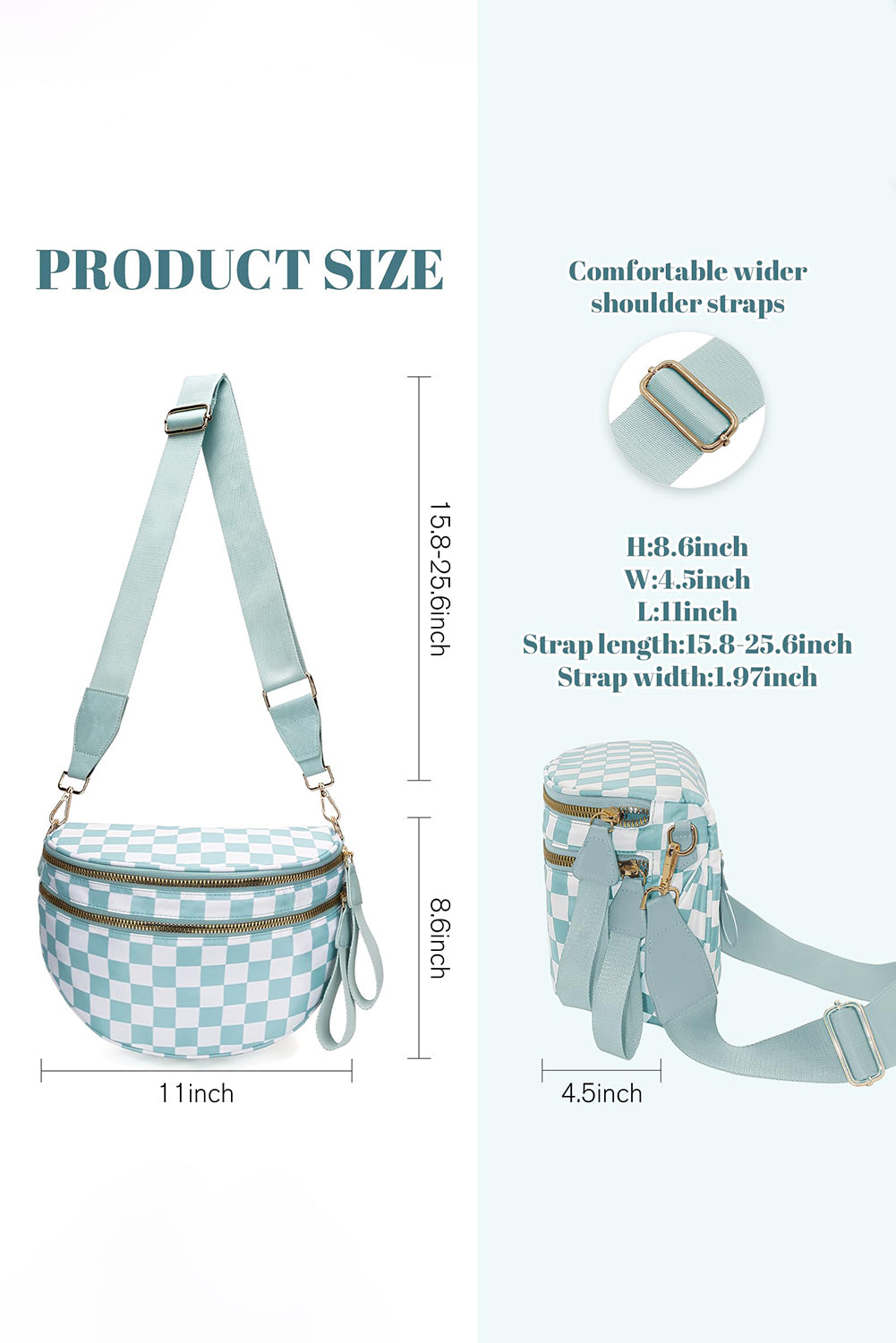 Wide Strap Large Crossbody Bag