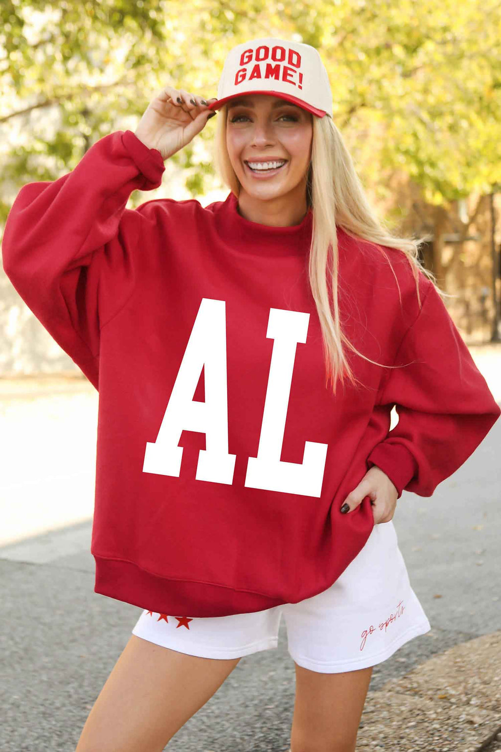 ALABAMA High Neck Reversible Baggy Sweatshirt