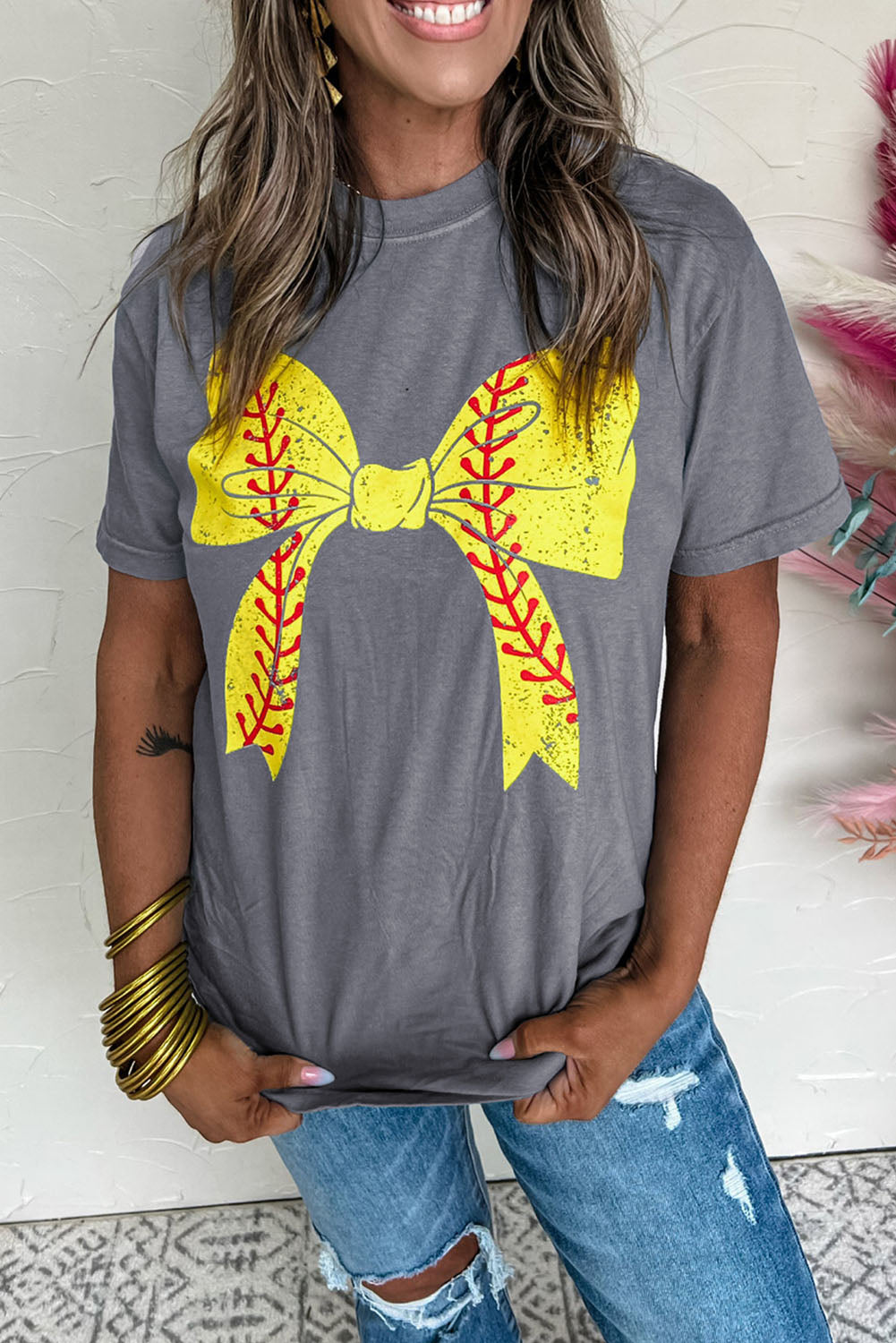 Baseball Bowknot Tee