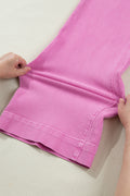 Button High Waist Wide Leg Jeans