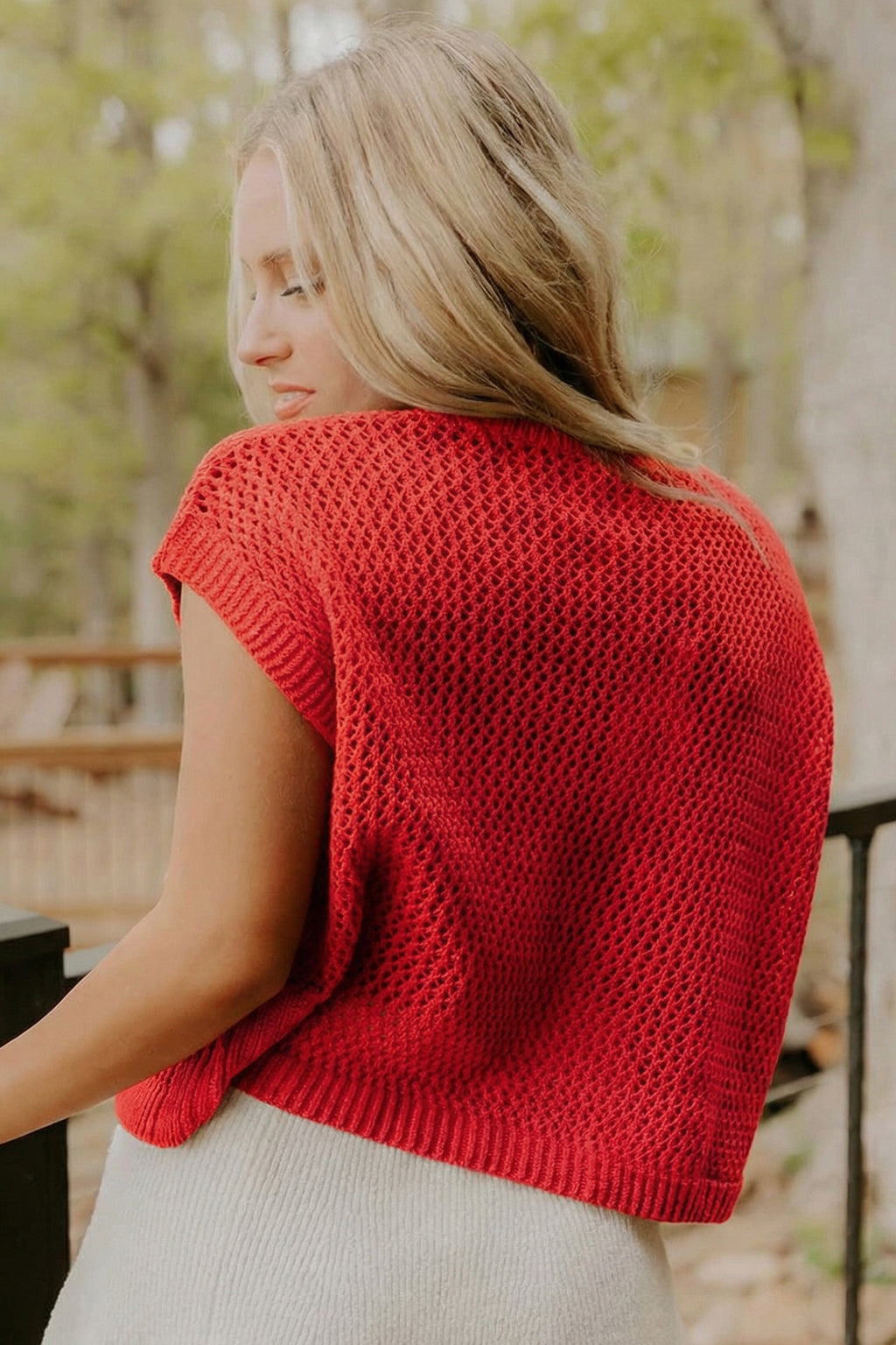 Flag Short Sleeve Sweater Top