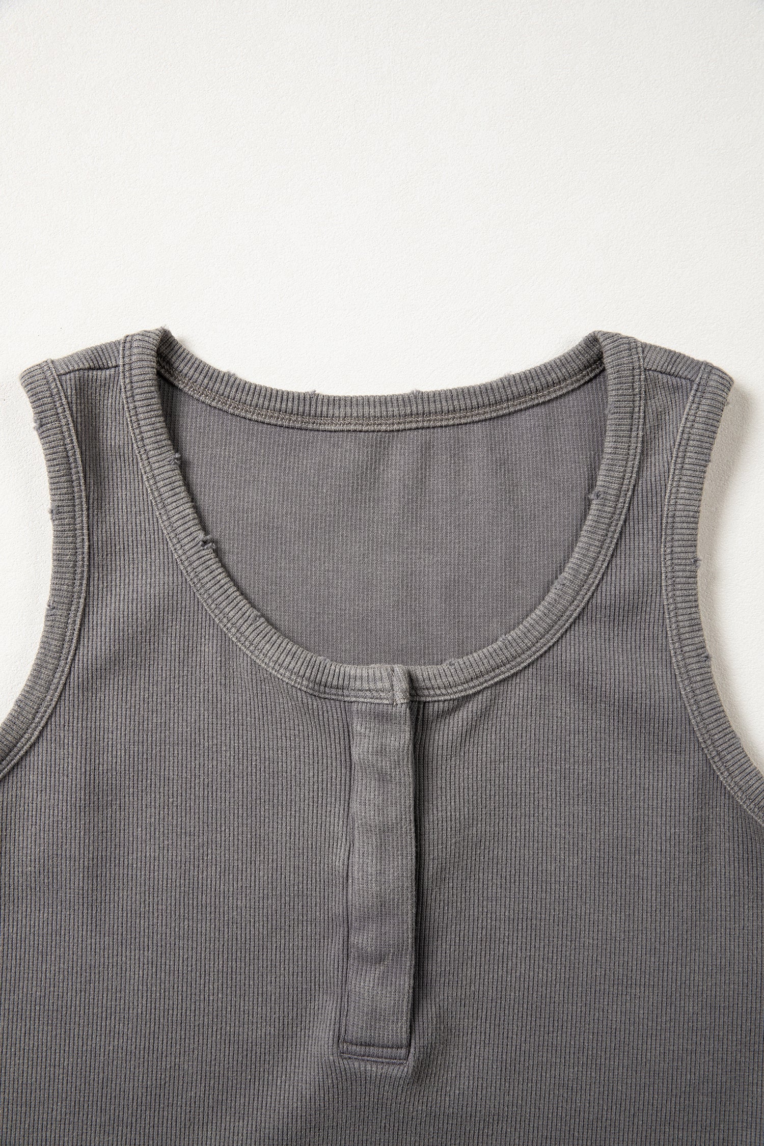 Bright Green Vintage Distressed Ribbed Mineral Wash Tank Top