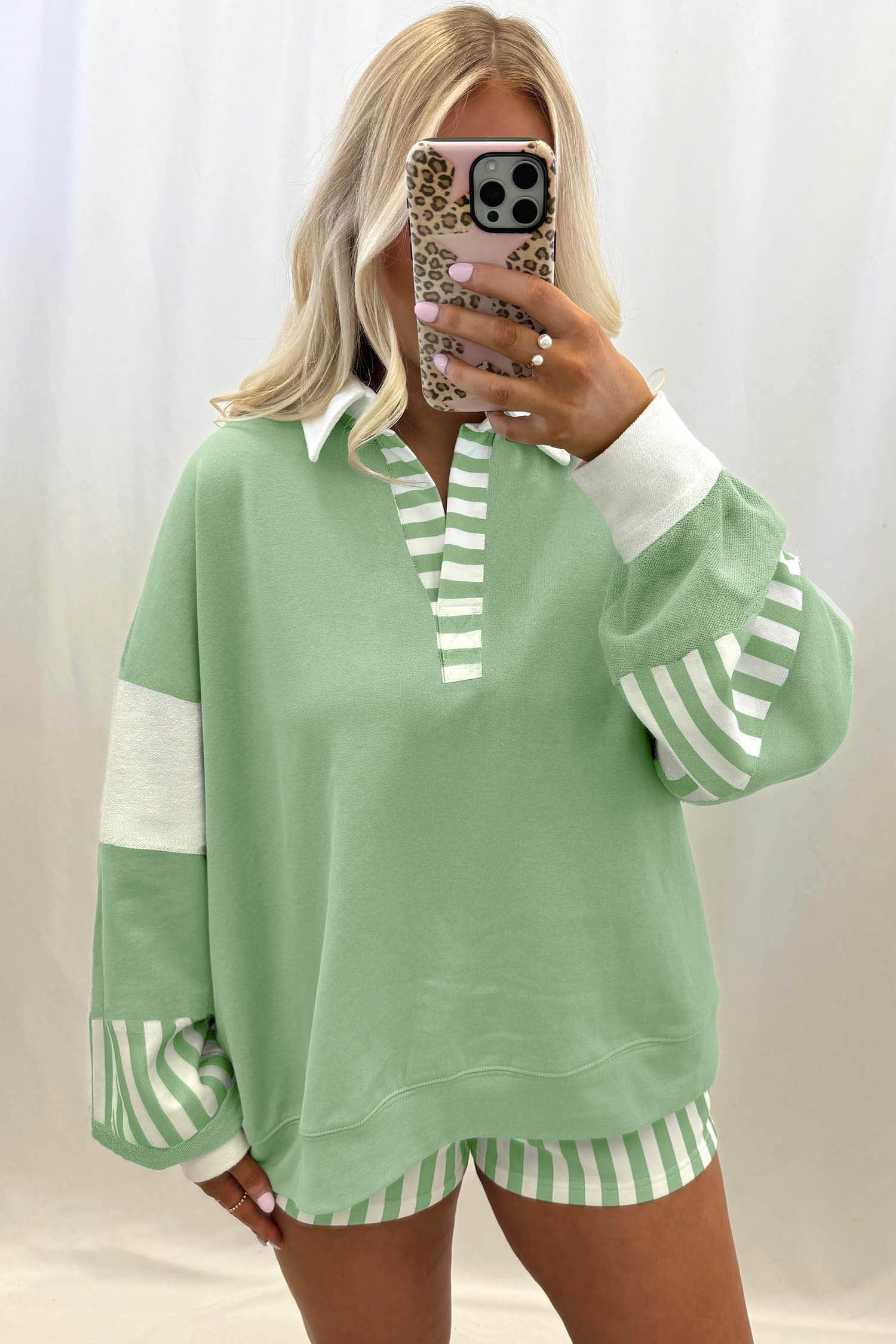 Pullover Top Shorts Set