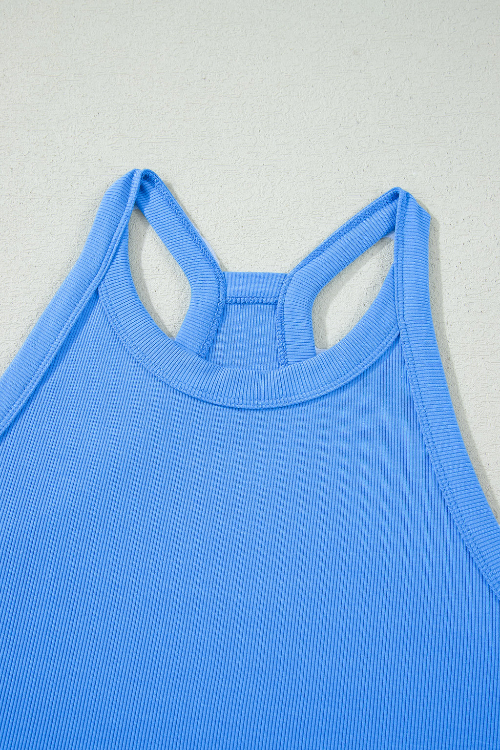 Tank Top Elastic High Waist Shorts 2pcs Outfit