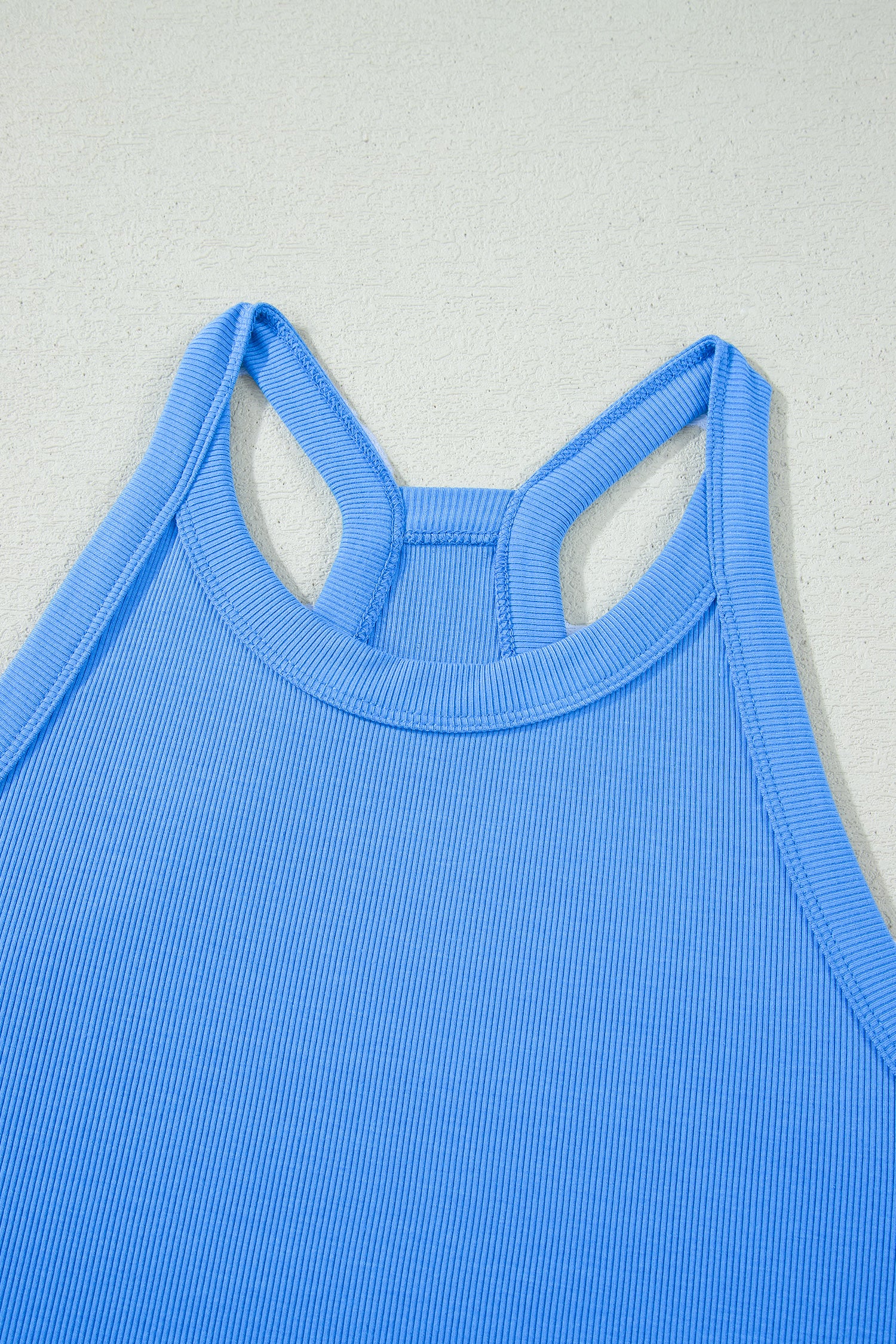 Tank Top Elastic High Waist Shorts 2pcs Outfit