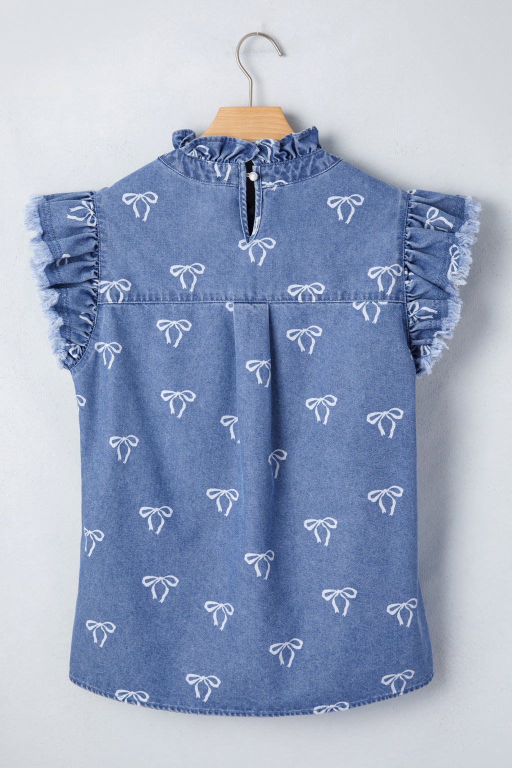 Flutter Sleeve Denim Top