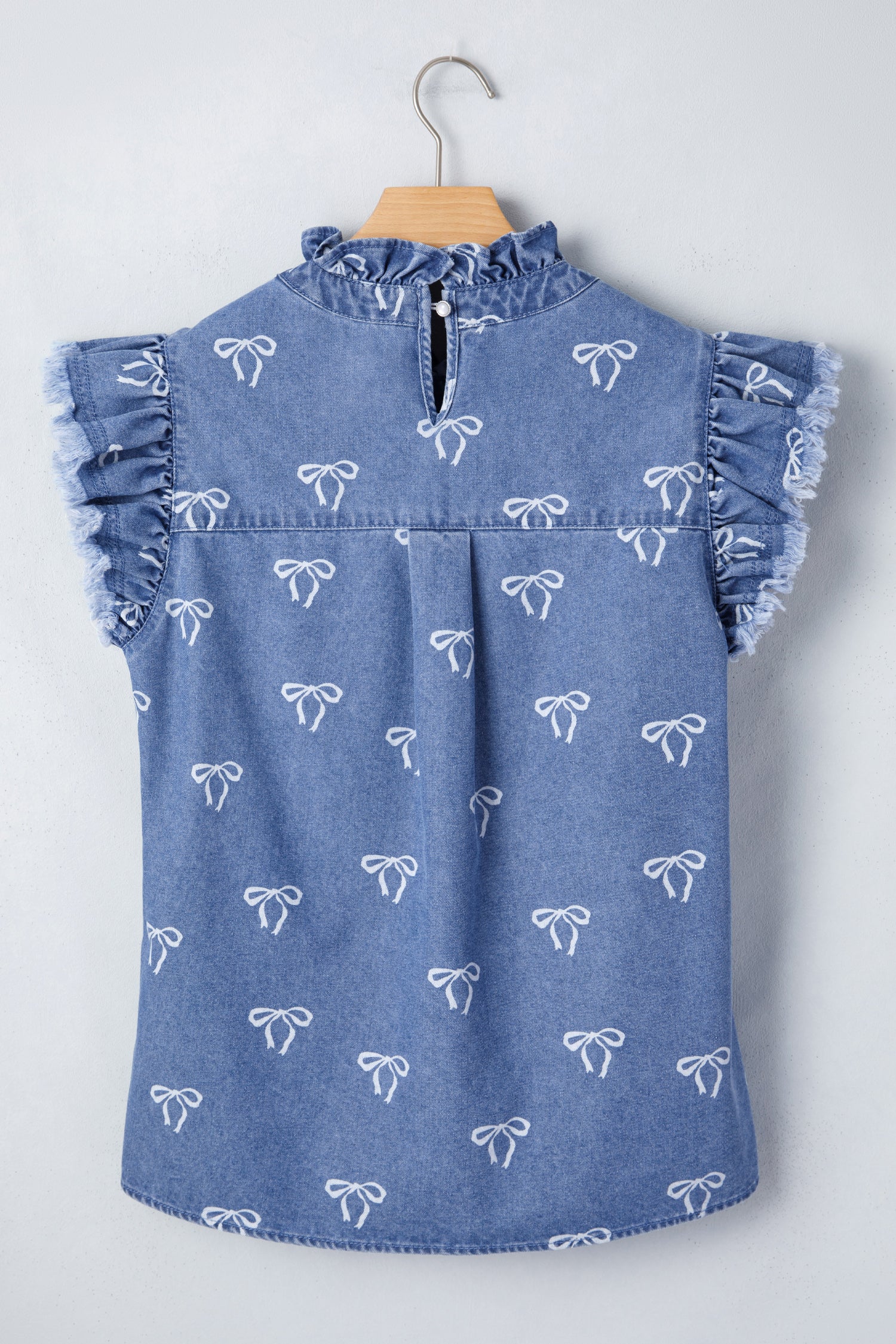 Flutter Sleeve Denim Top