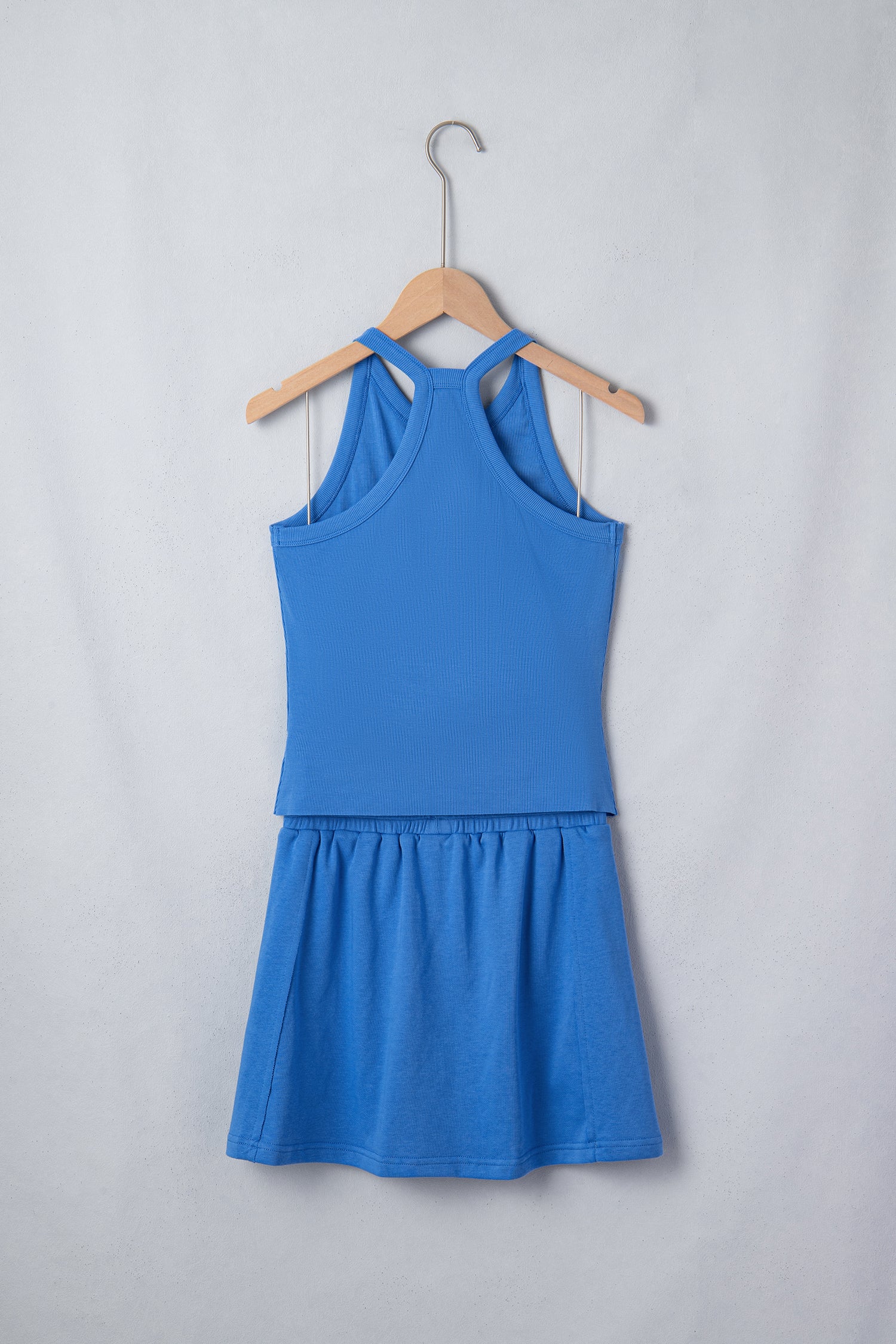 Tank Top Elastic Waist Mini Skort 2pcs Outfit