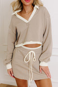 Cropped Pullover Skirt Set