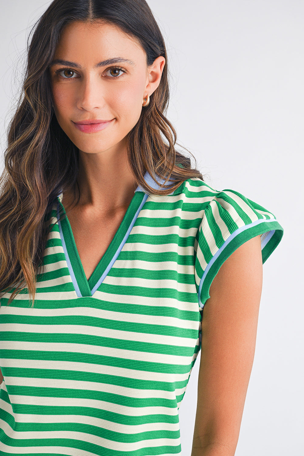 Short Sleeve Pop Of Color Dress