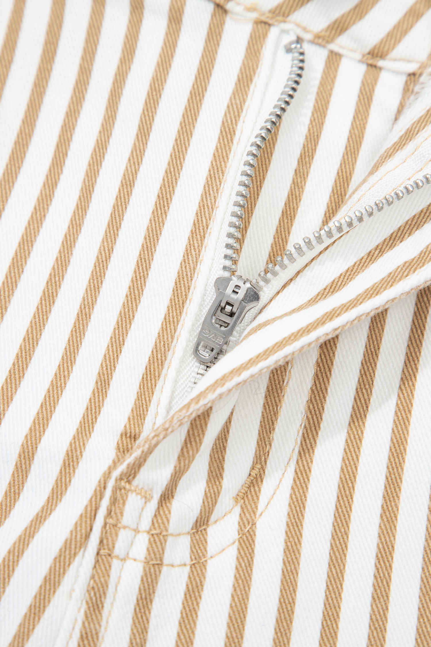 Stripe Casual Barrel Jeans