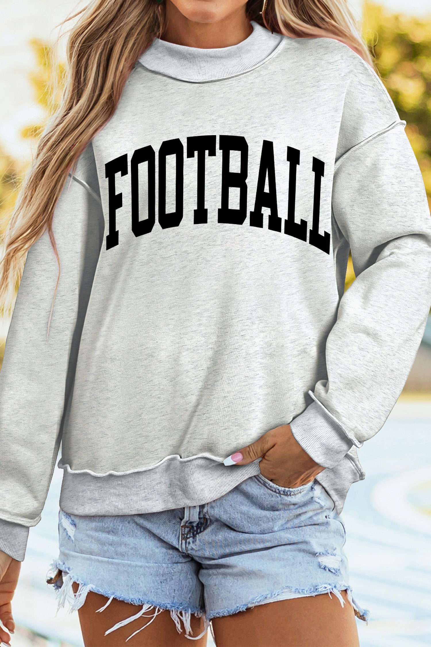 FOOTBALL GAMEDAY High Neck Reversible Sweatshirt