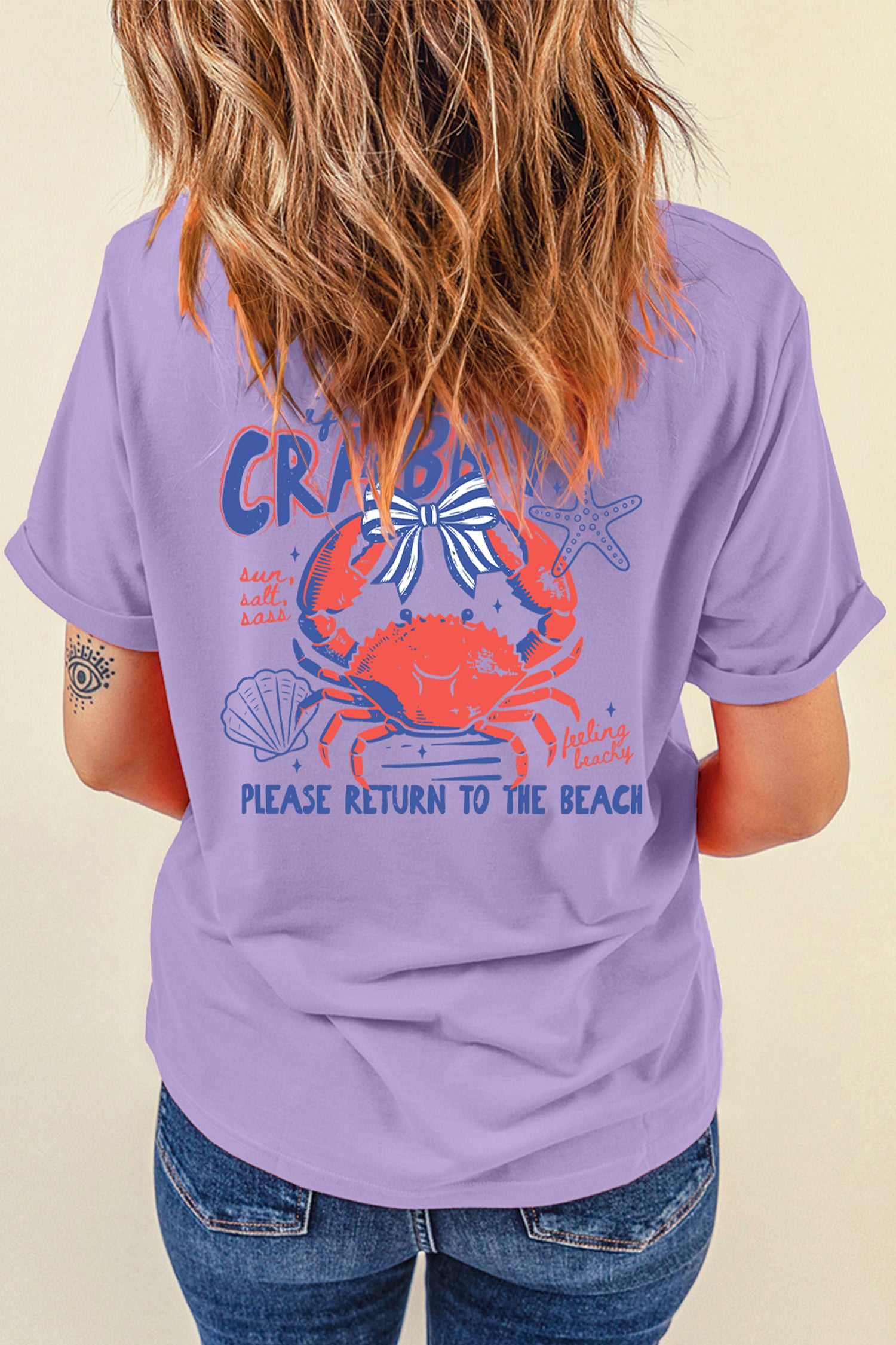 CRABBY Beach Day Graphic T Shirt