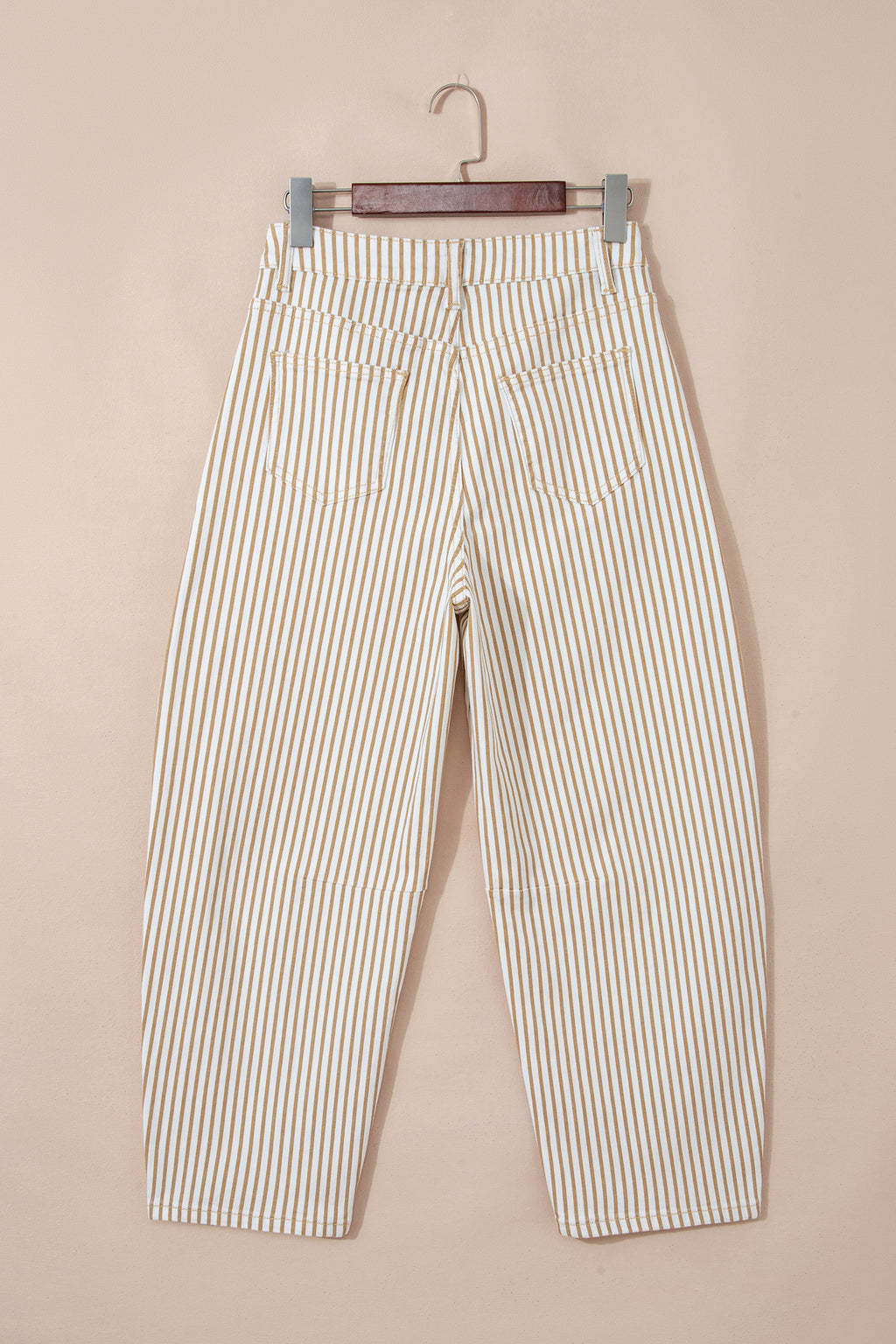 Stripe Casual Barrel Jeans