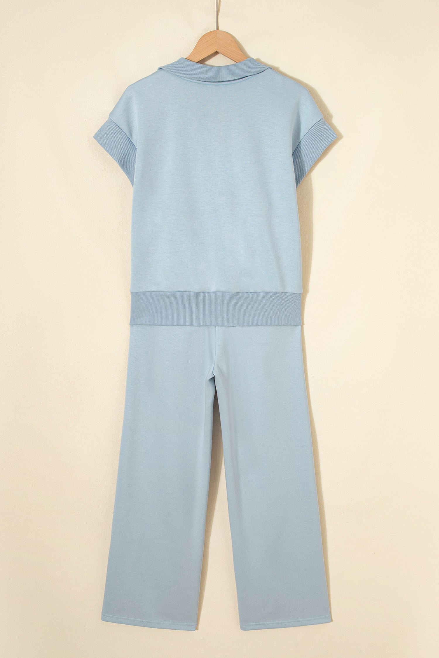 Light Grey Half Zip Pant Set