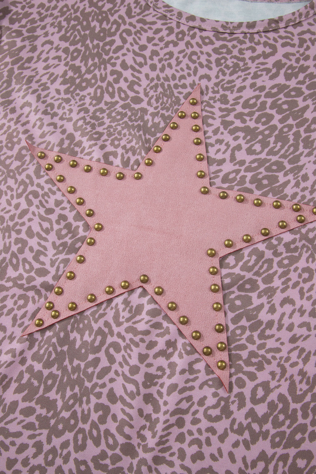 Leopard Retro Studded Star Loose Tee
