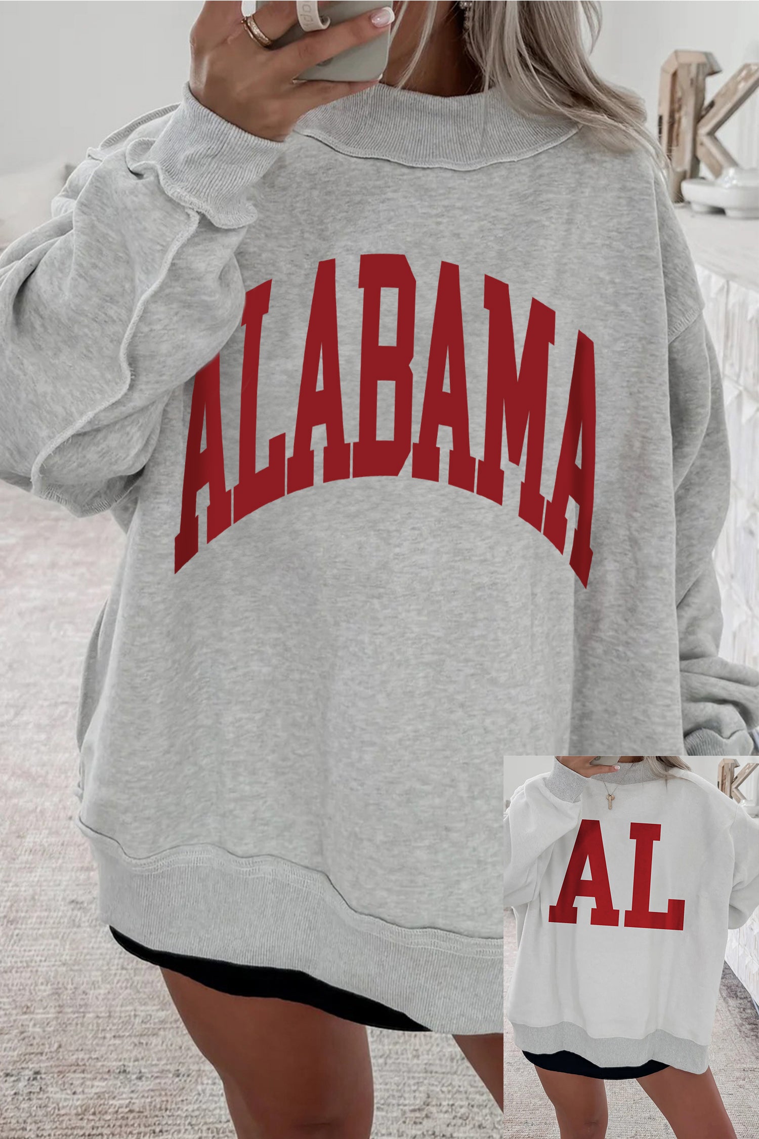 AL Reversible Mock Neck Sweatshirt