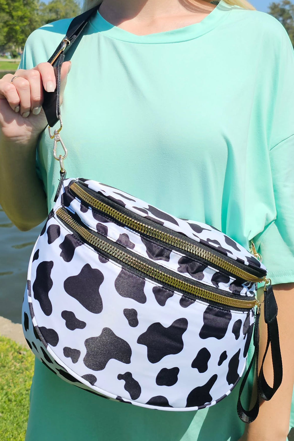Wide Strap Large Crossbody Bag