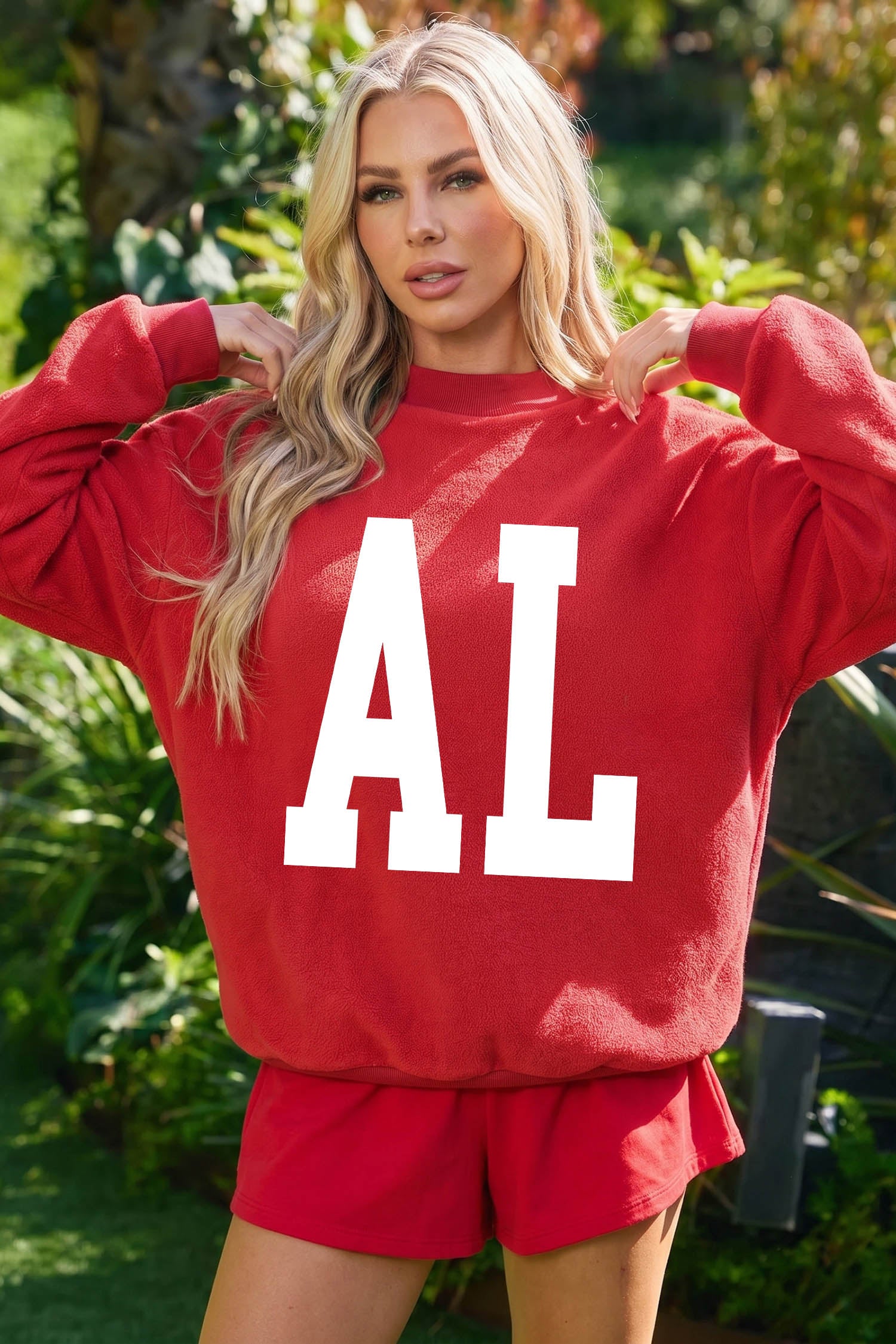 ALABAMA High Neck Reversible Baggy Sweatshirt