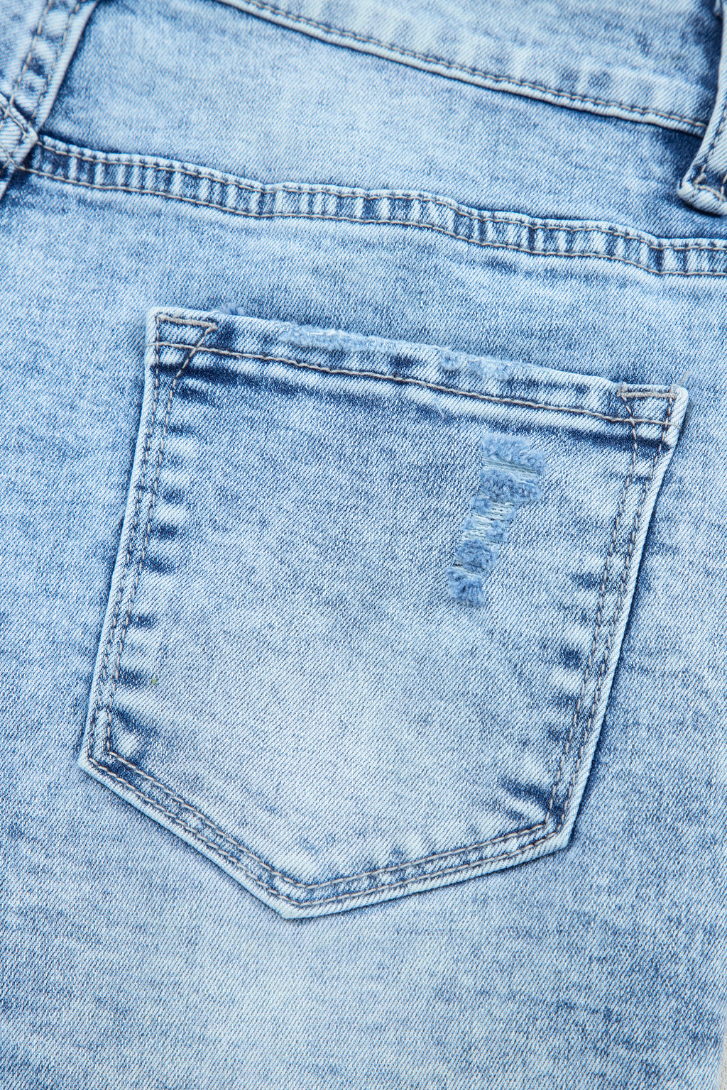 Distressed Denim Shorts