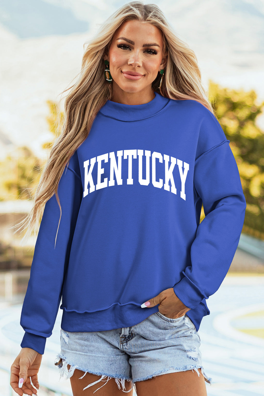 KENTUCKY Reversible High Neck Sweatshirt