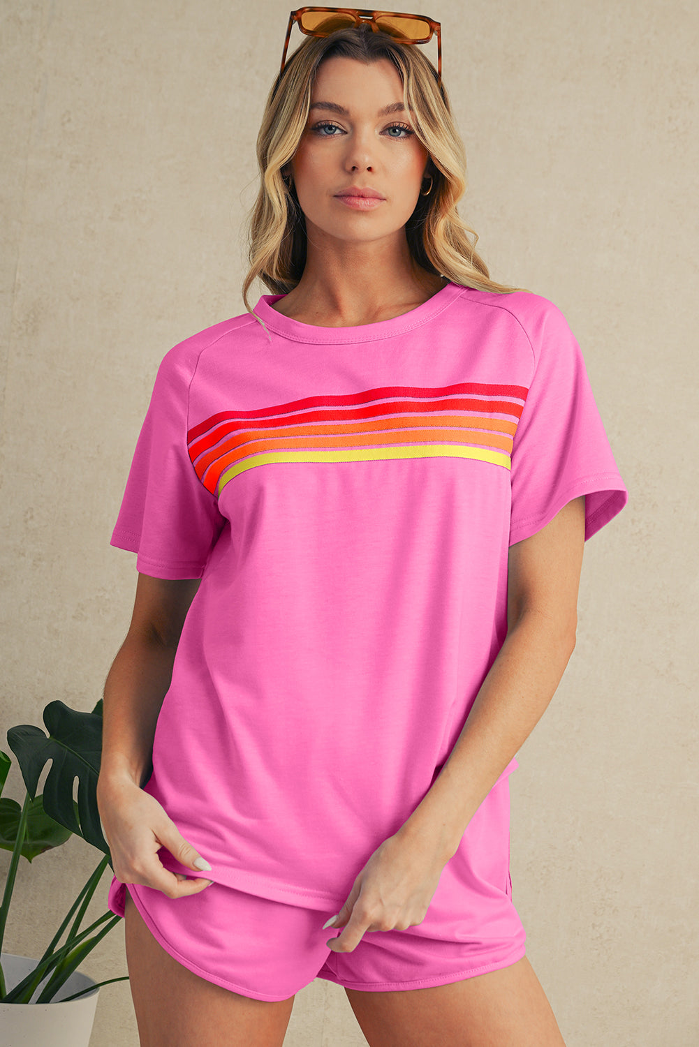 Colorful Striped Casual Tee