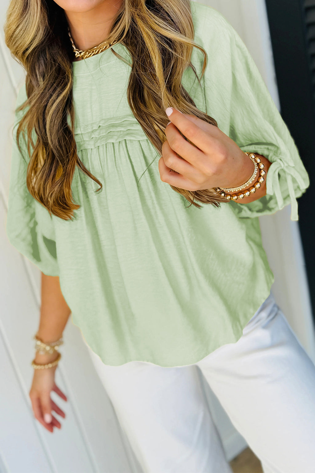Half Sleeve Babydoll Blouse