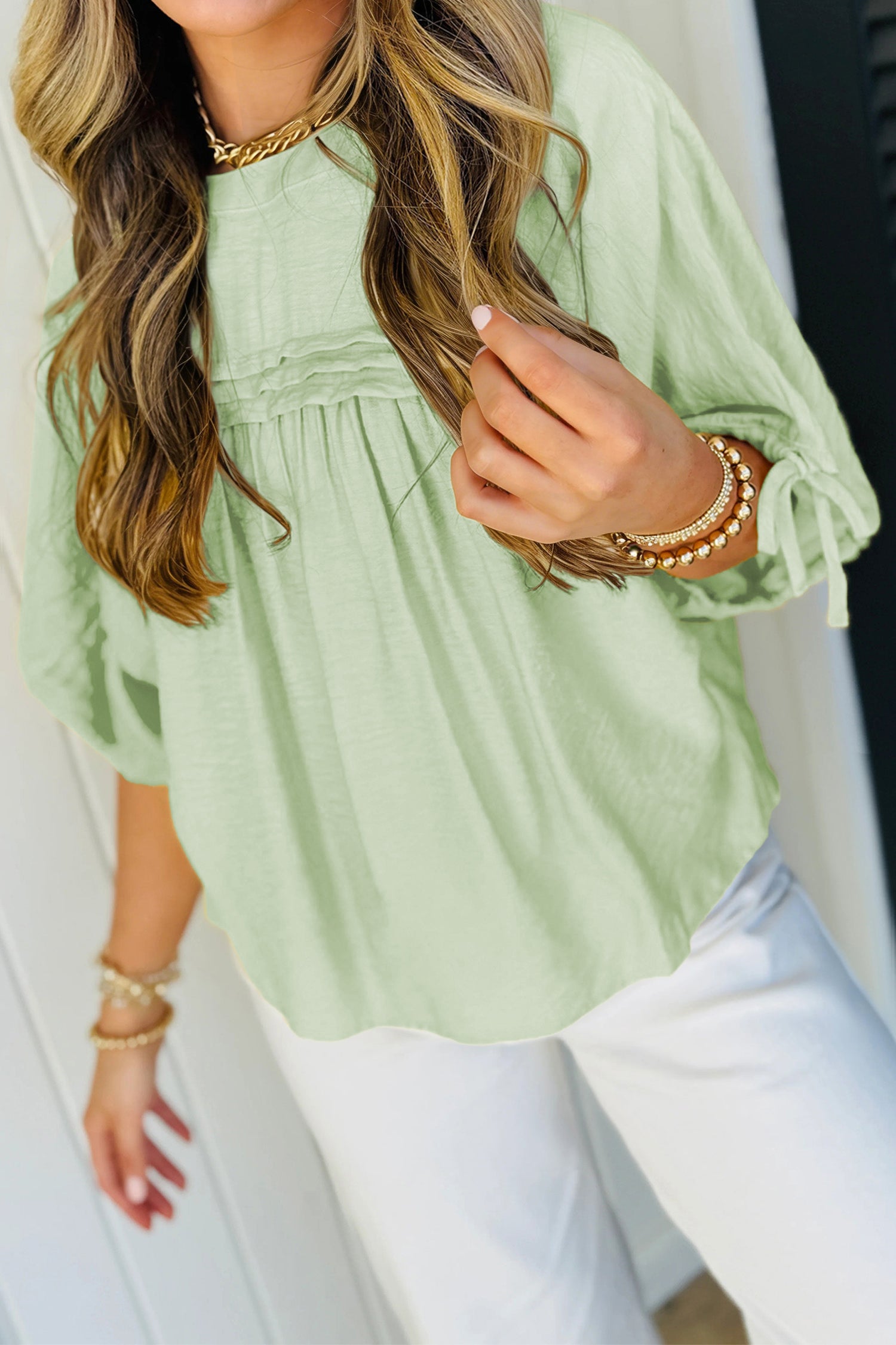 Half Sleeve Babydoll Blouse