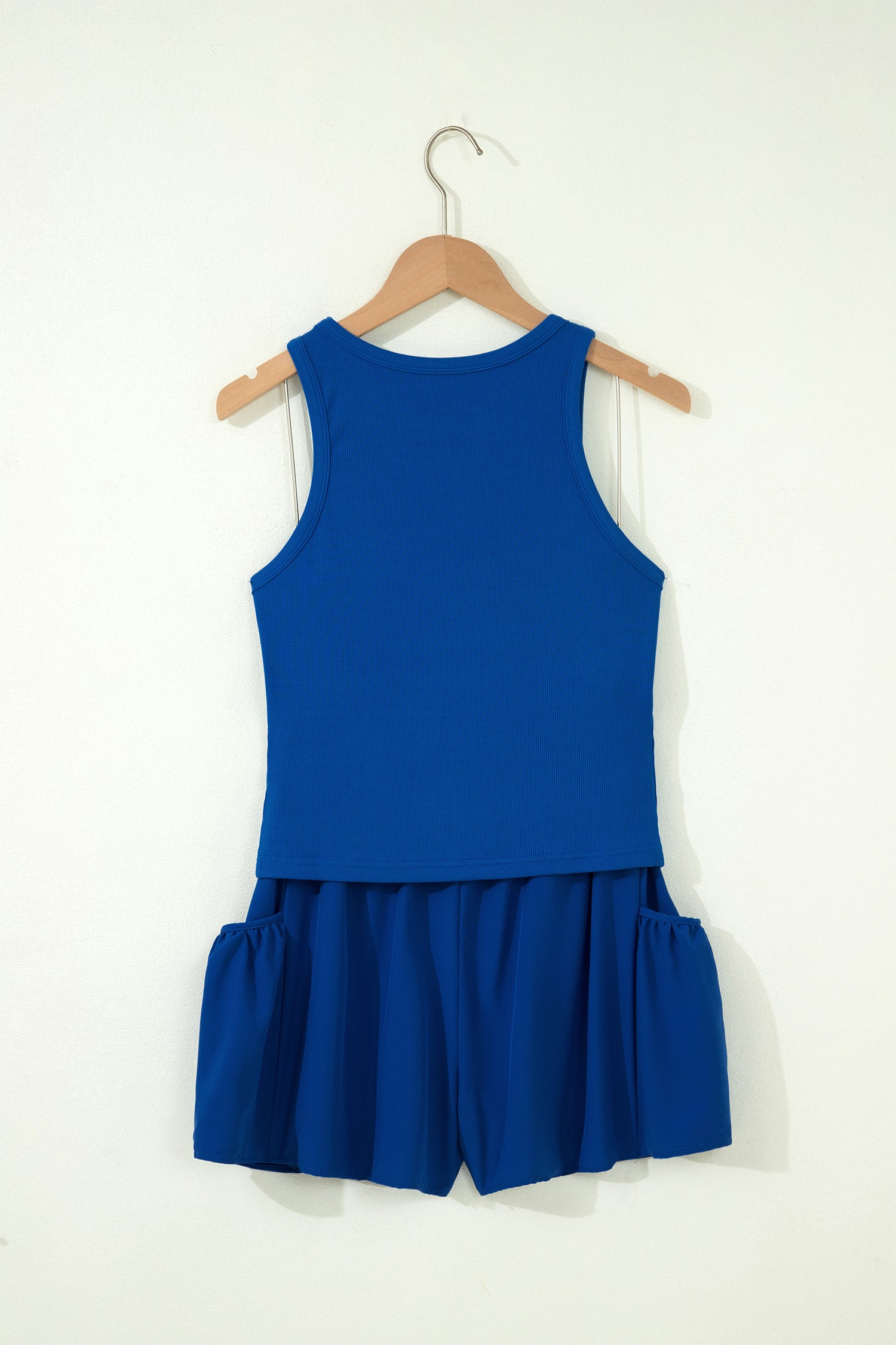 Ribbed Slim Tank Shorts Set