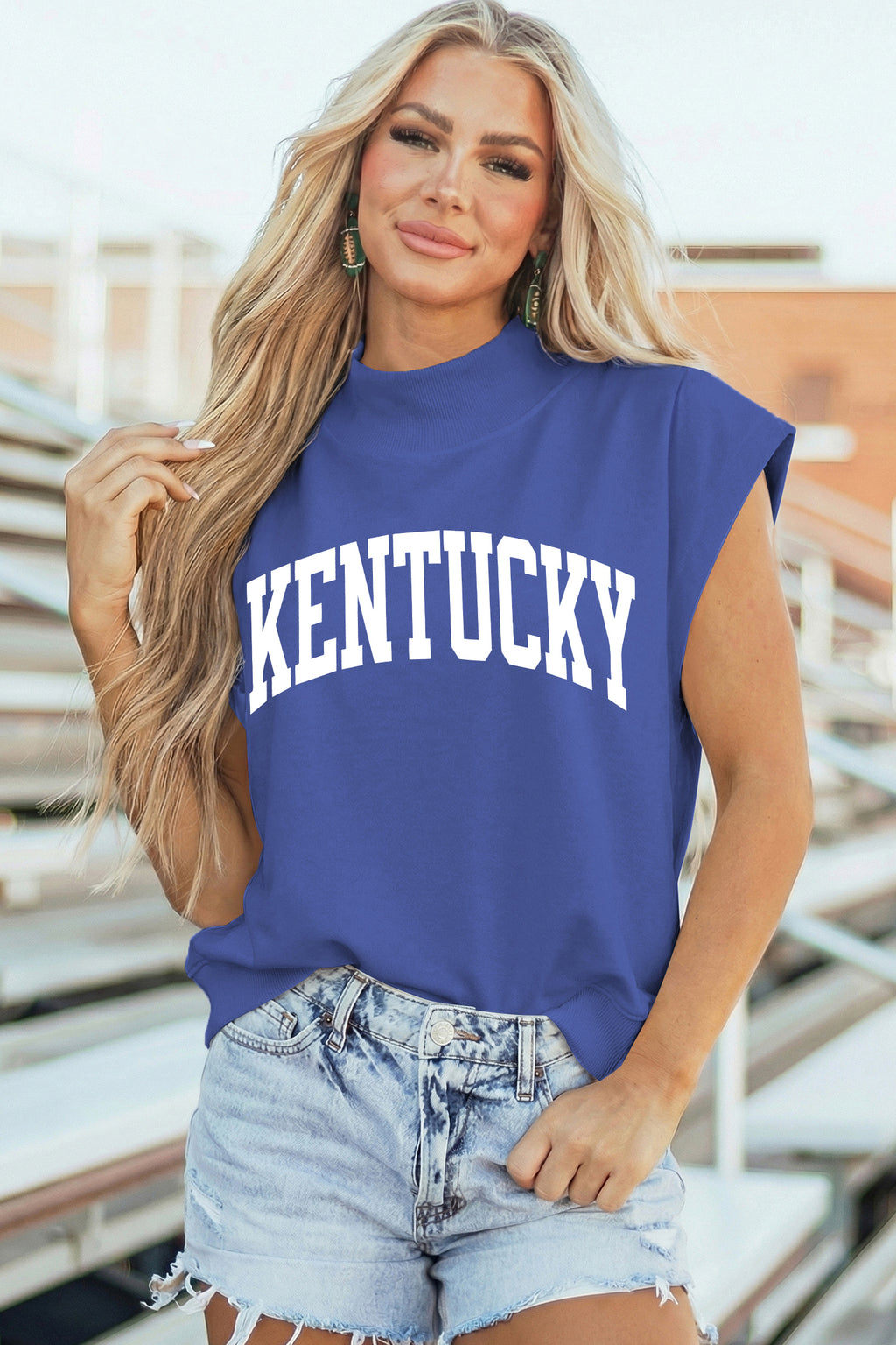 KENTUCKY Leopard Mock Neck Tee