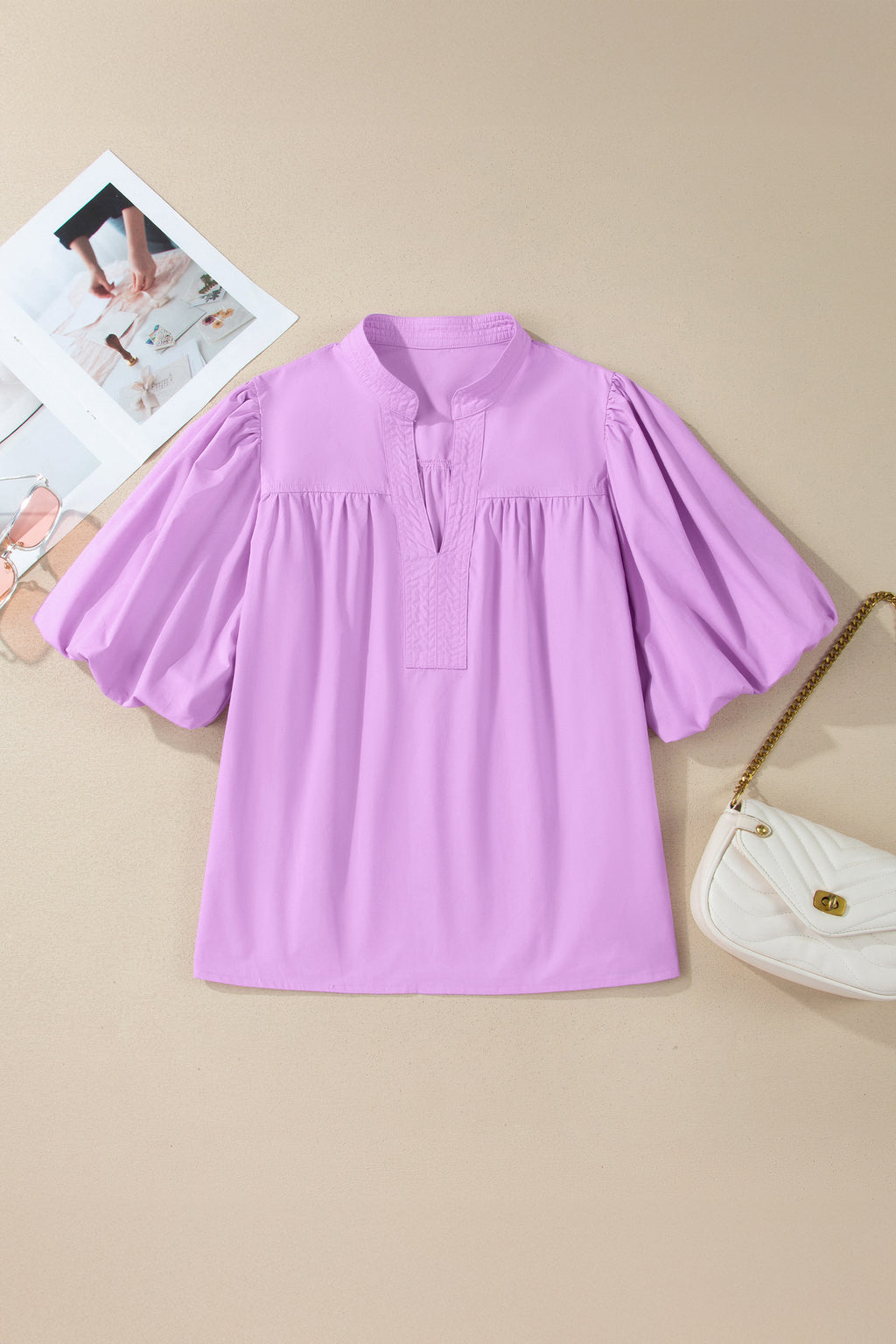 Puffy Half Sleeve Blouse