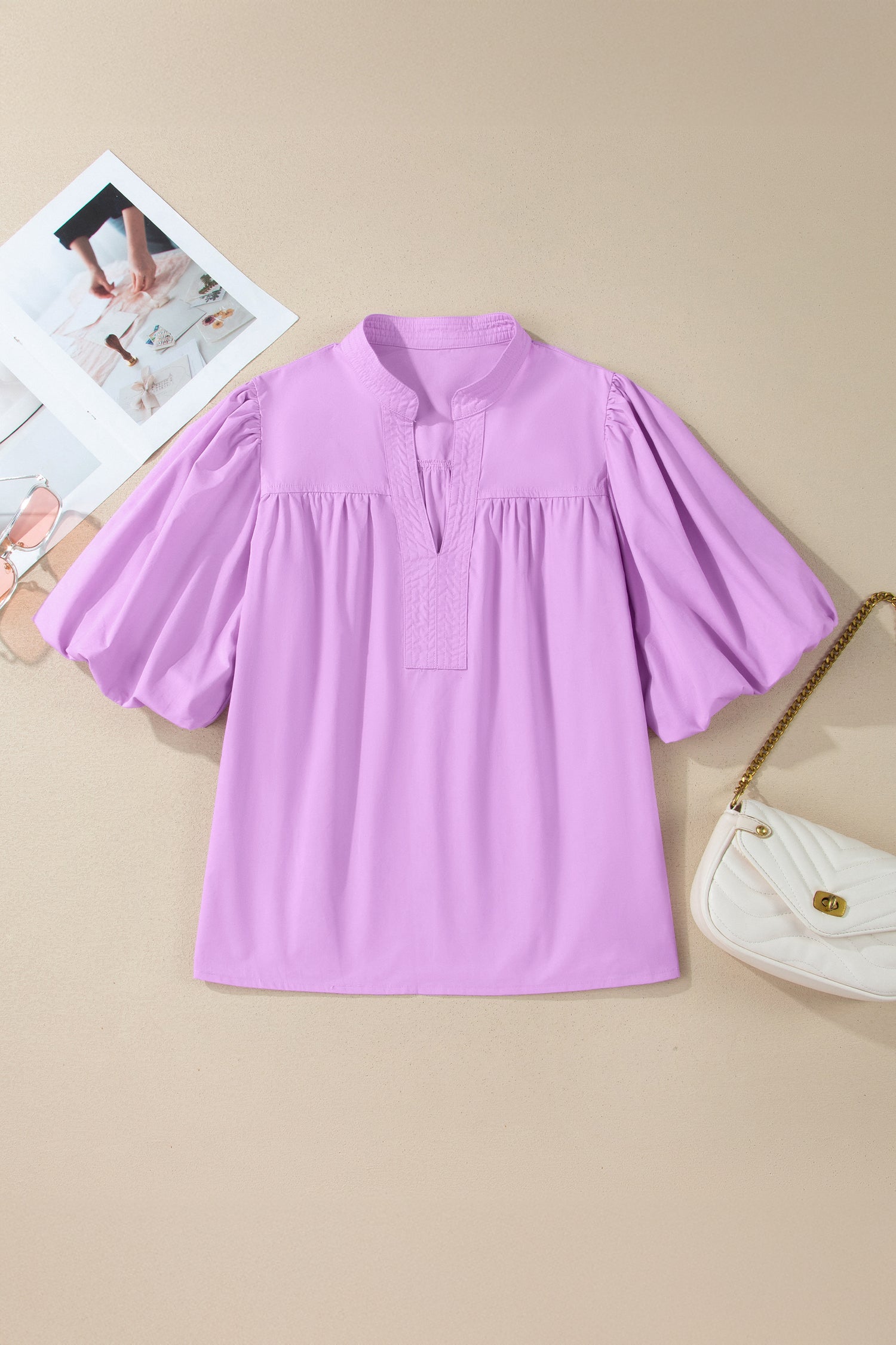 Puffy Half Sleeve Blouse