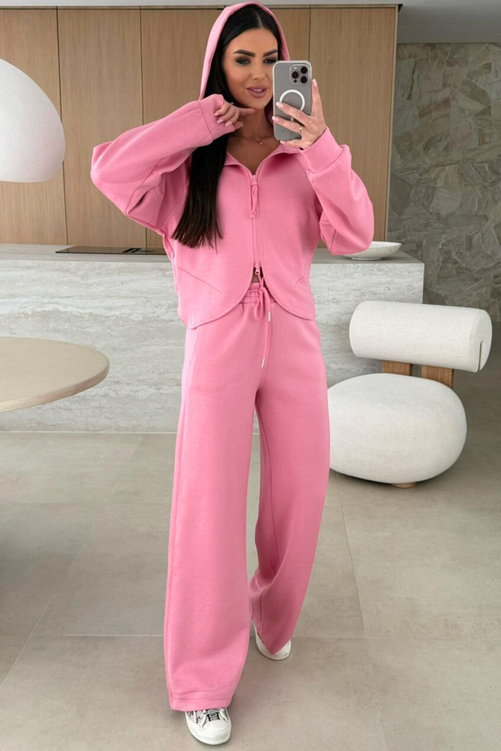 Zip Up Hoodie Pants Set