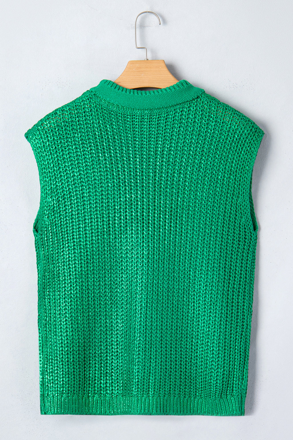 Wisteria Solid Color Knit High Neck Short Sleeve Sweater
