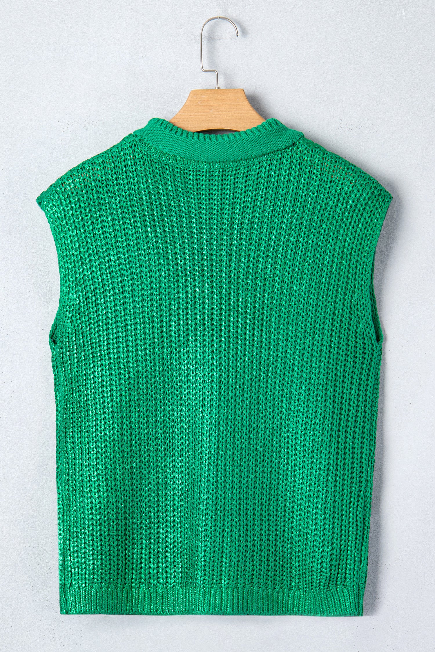 Wisteria Solid Color Knit High Neck Short Sleeve Sweater