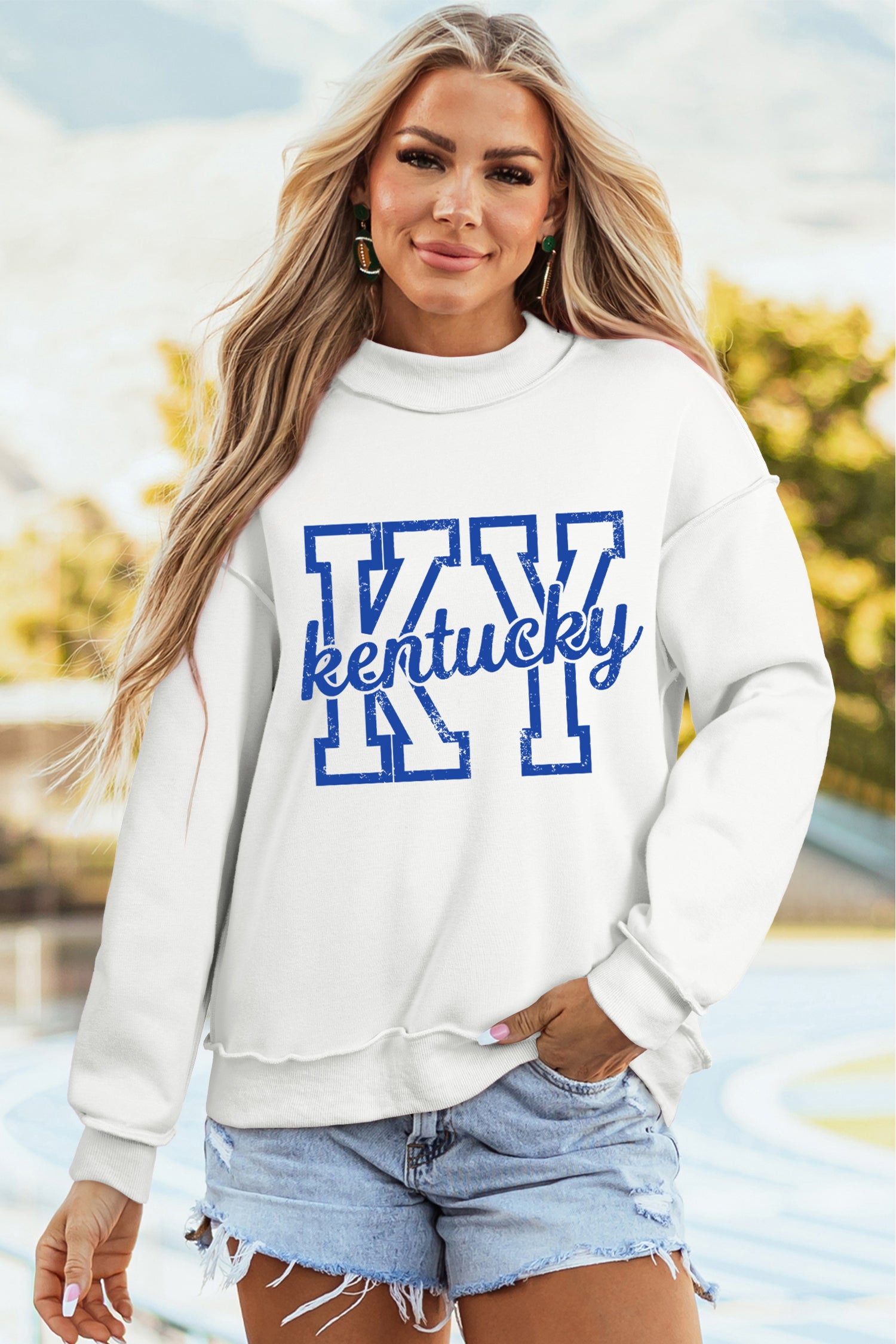 Kentucky Mock Neck Reversible Sweatshirt