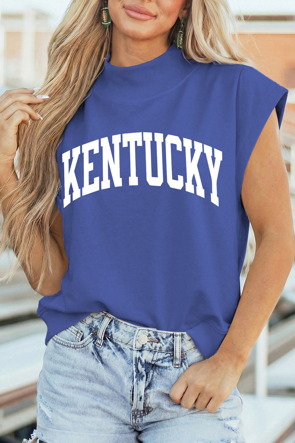 KENTUCKY Leopard Mock Neck Tee