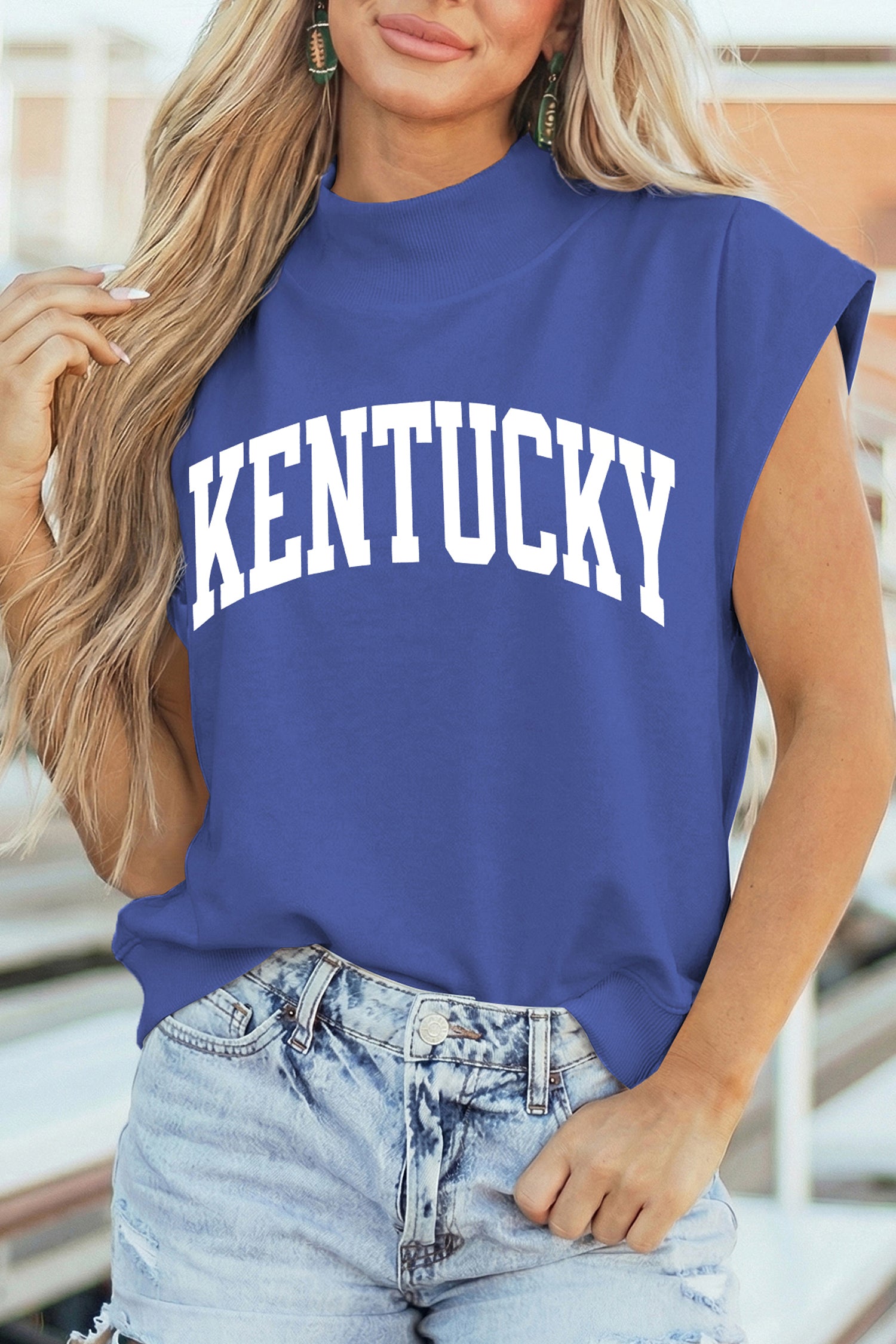 KENTUCKY Leopard Mock Neck Tee