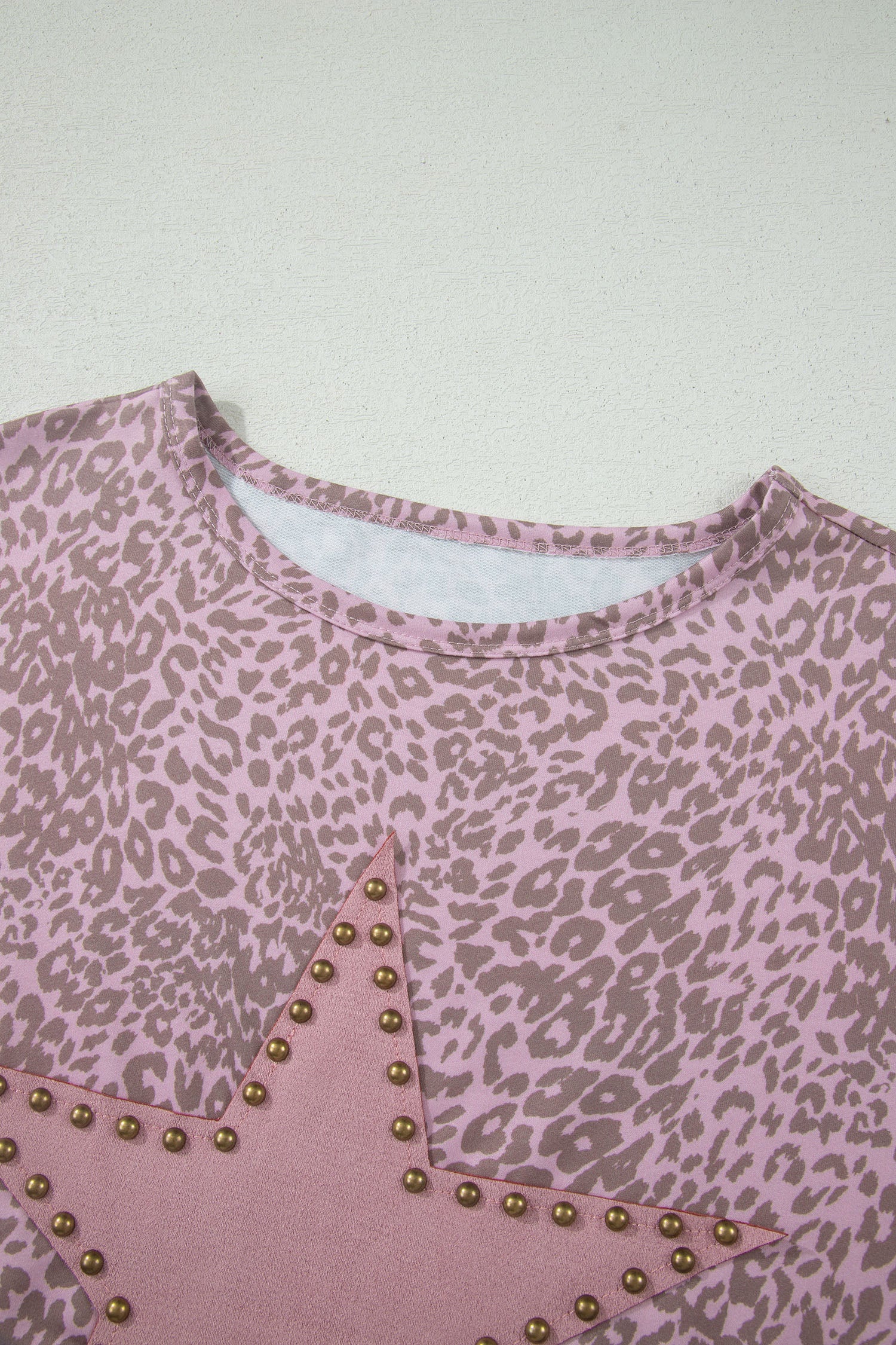 Leopard Retro Studded Star Loose Tee