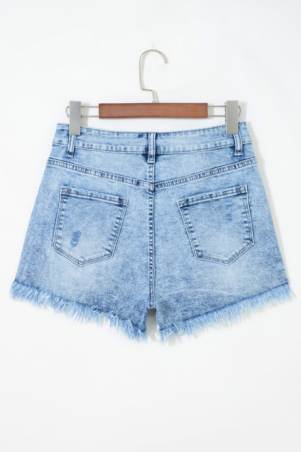 Distressed Denim Shorts