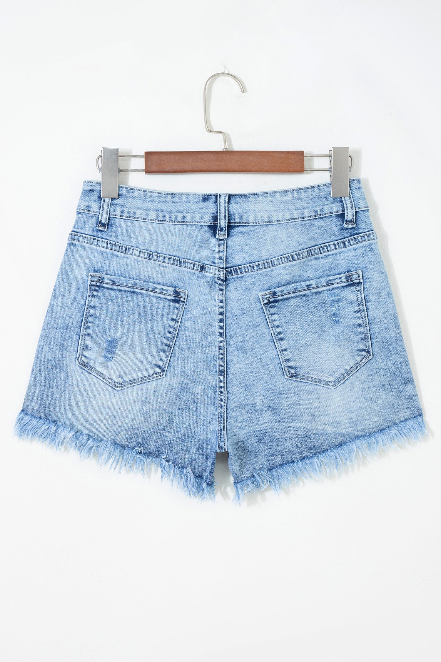 Distressed Denim Shorts