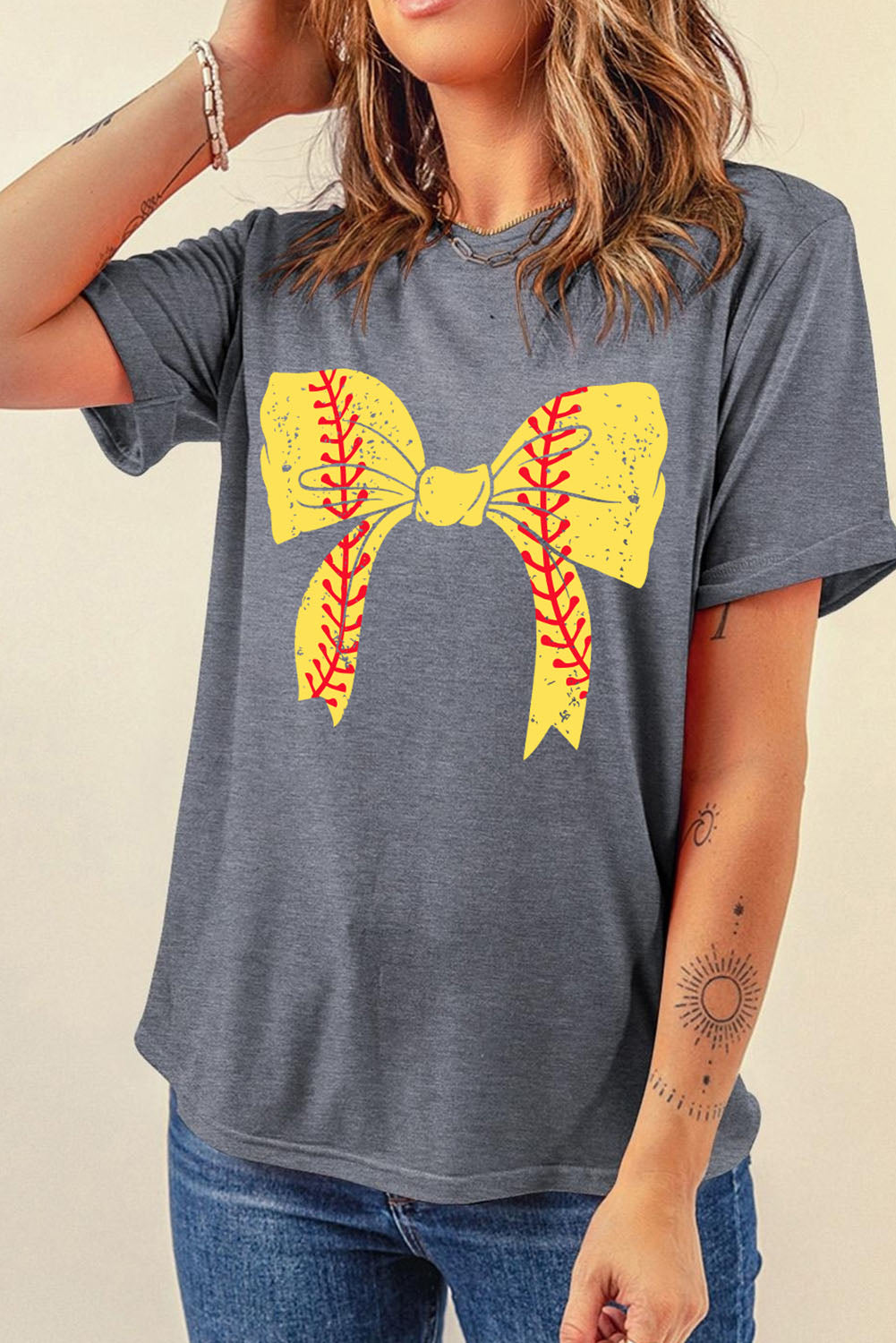 Baseball Bowknot Tee