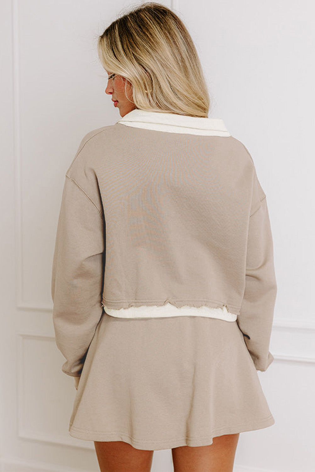 Cropped Pullover Skirt Set