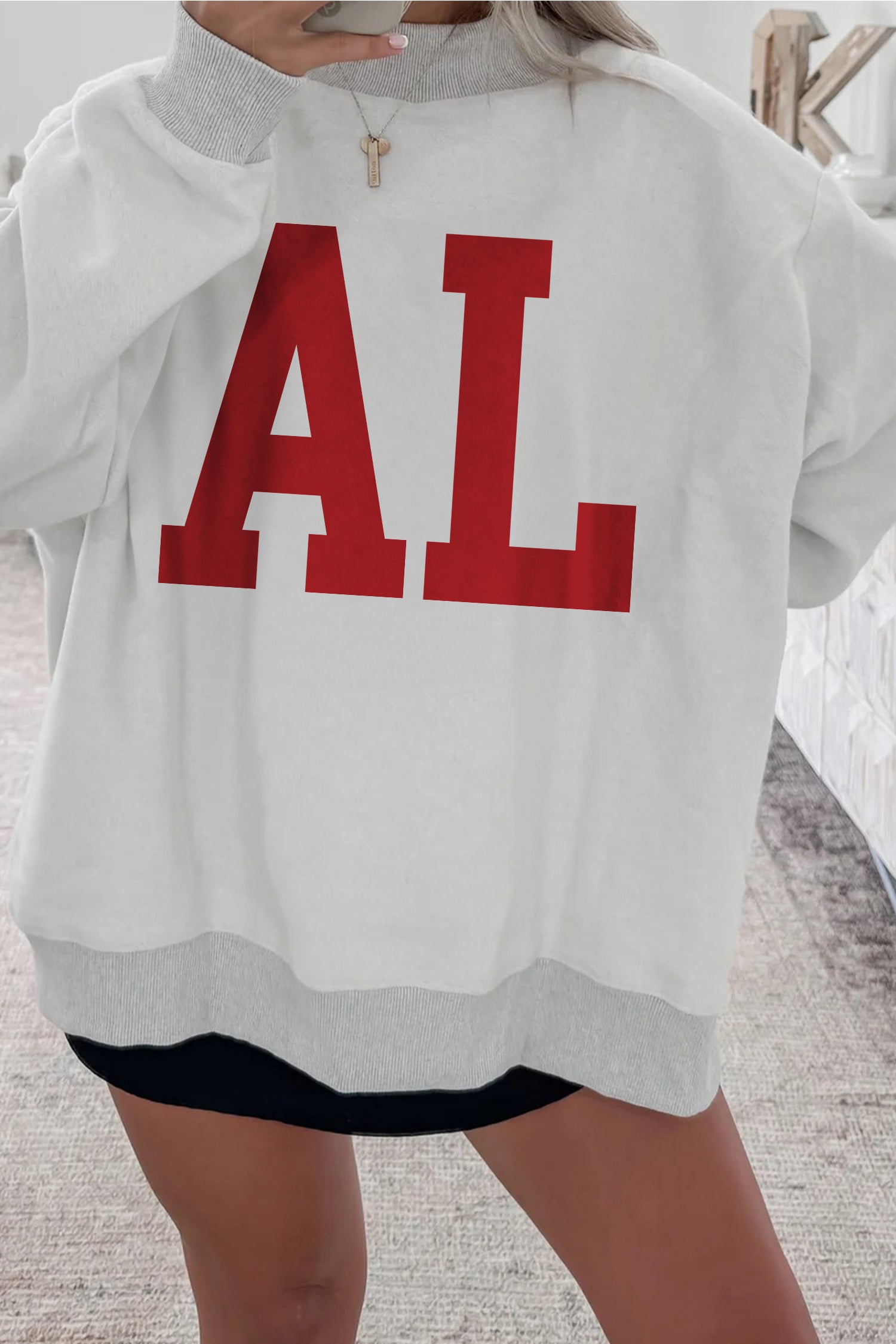 AL Reversible Mock Neck Sweatshirt