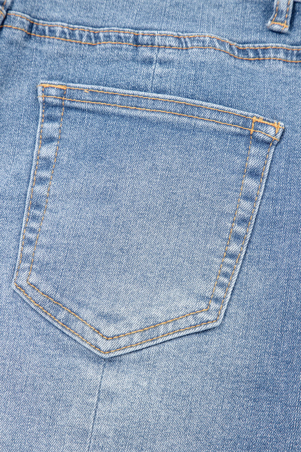Acid Wash Raw Hem Denim Shorts