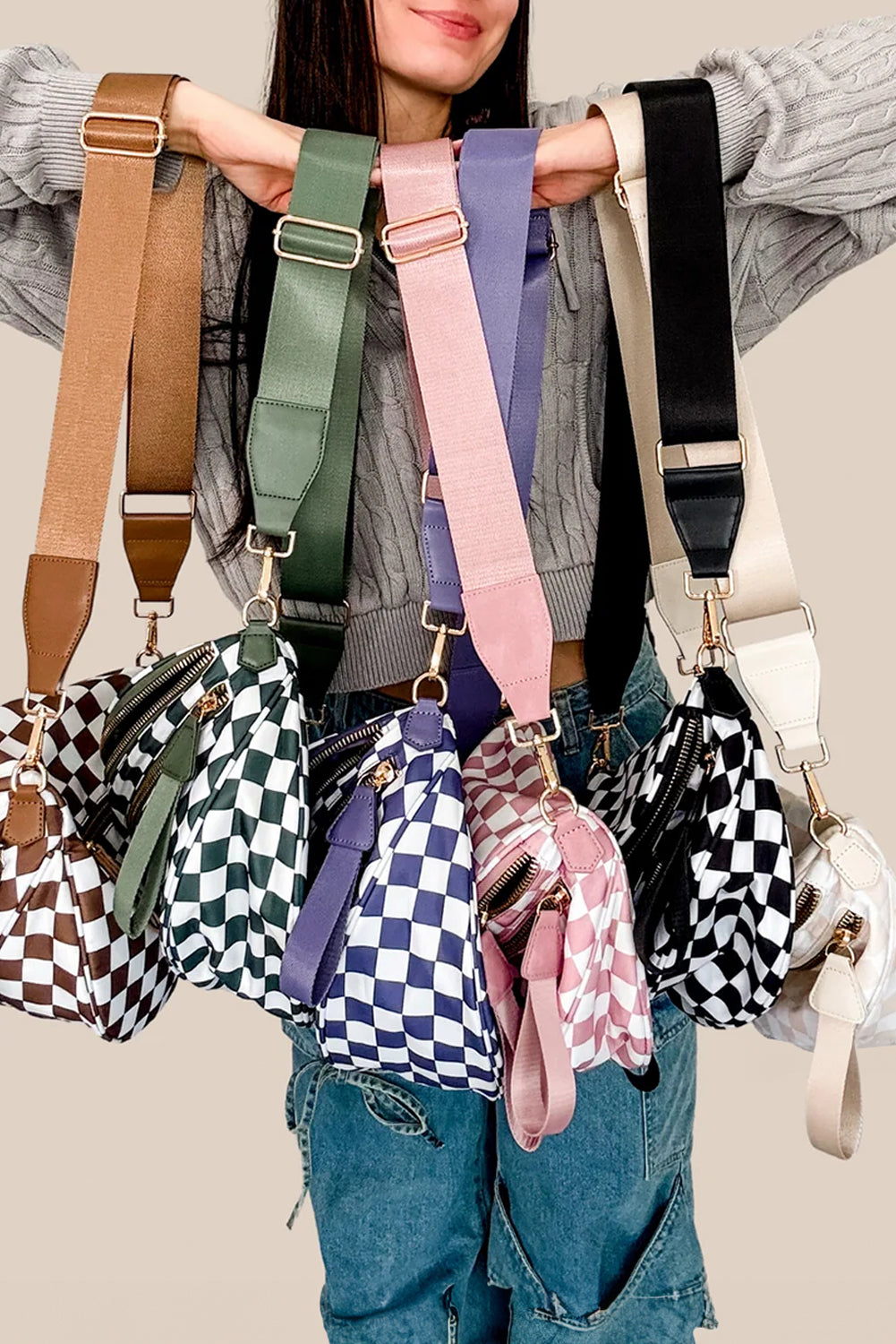 Wide Strap Large Crossbody Bag